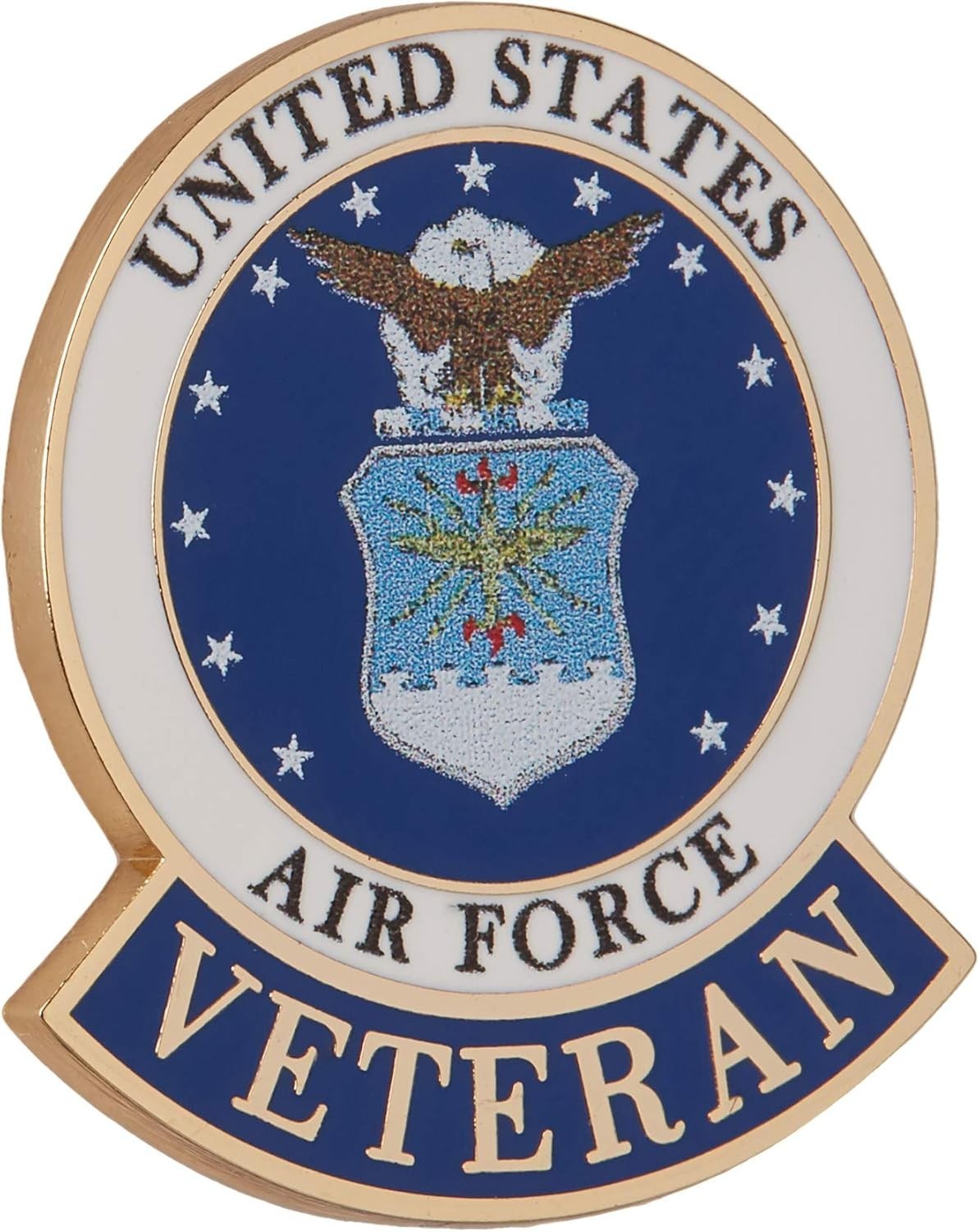 United States Air Force Veteran Logo Emblem Lapel / Hat Pin