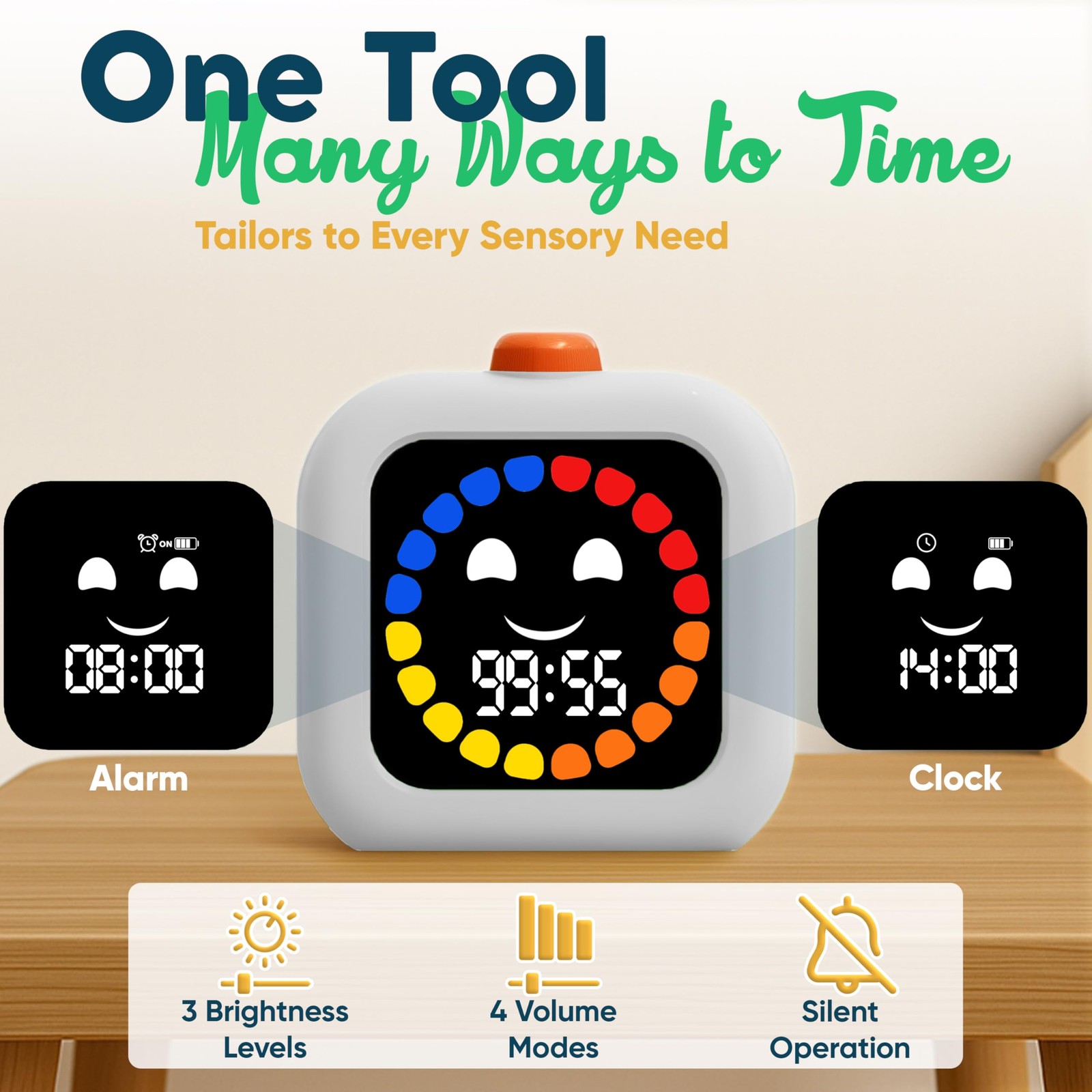 Digital Visual Timer for Kids - Rechargeable 99 Min Timer - Focus Smoother R...