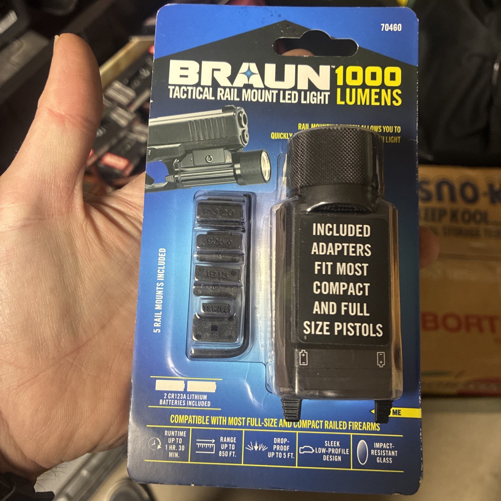 braun 1000 lumen tactical rail mount led light