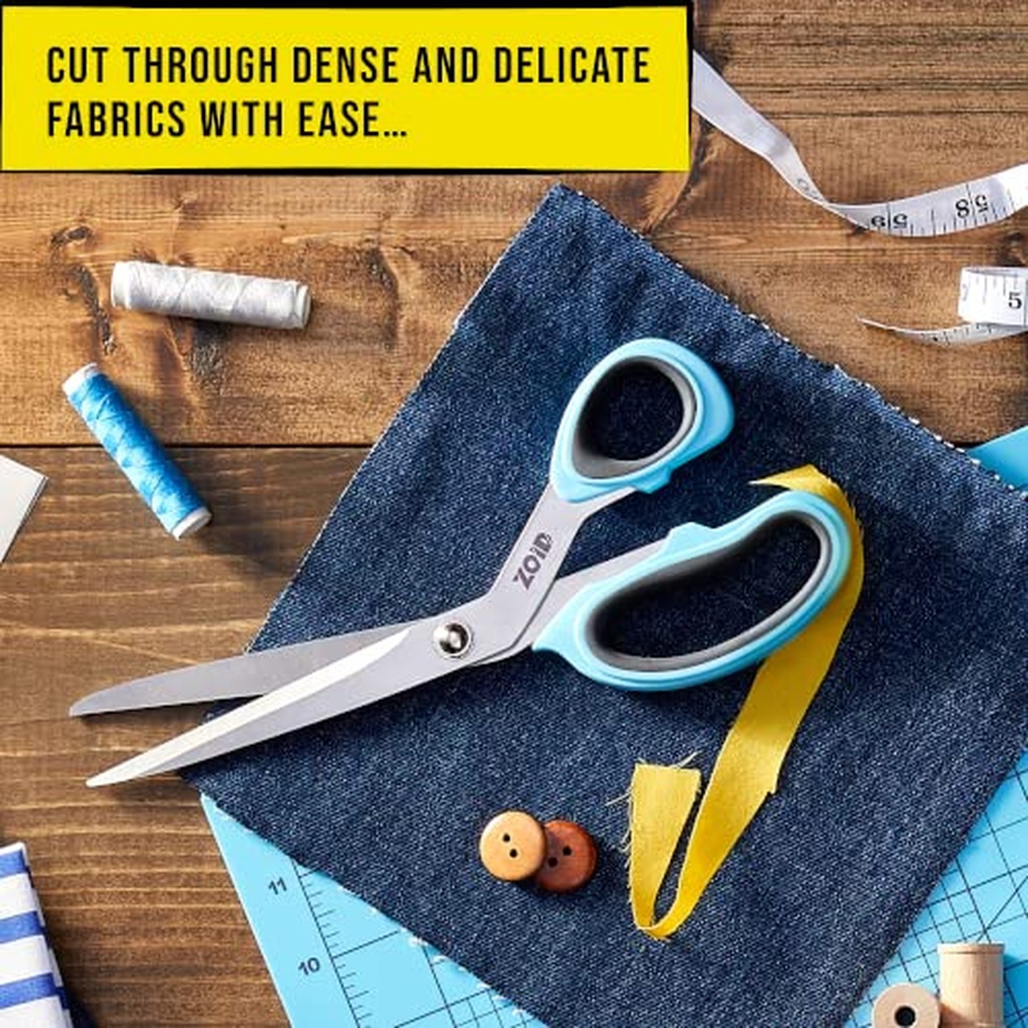 Zoid 9" Fabric Scissors - Heavy Duty Crafting Scissors for Projects