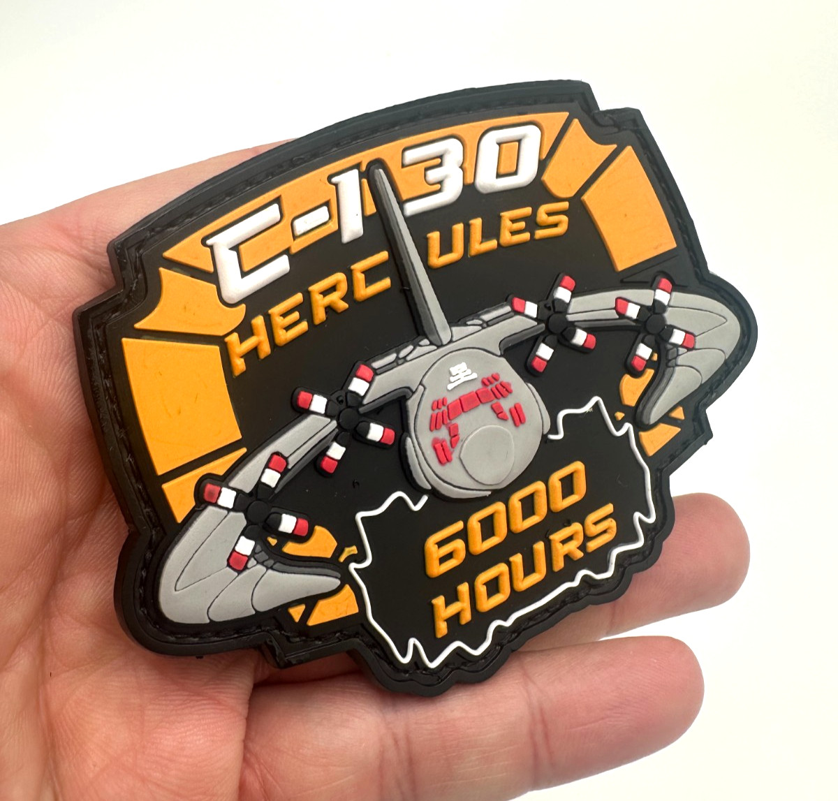 C-130 / 6000 HOURS SHOULDER PATCH -HIGH QUALITY PVC