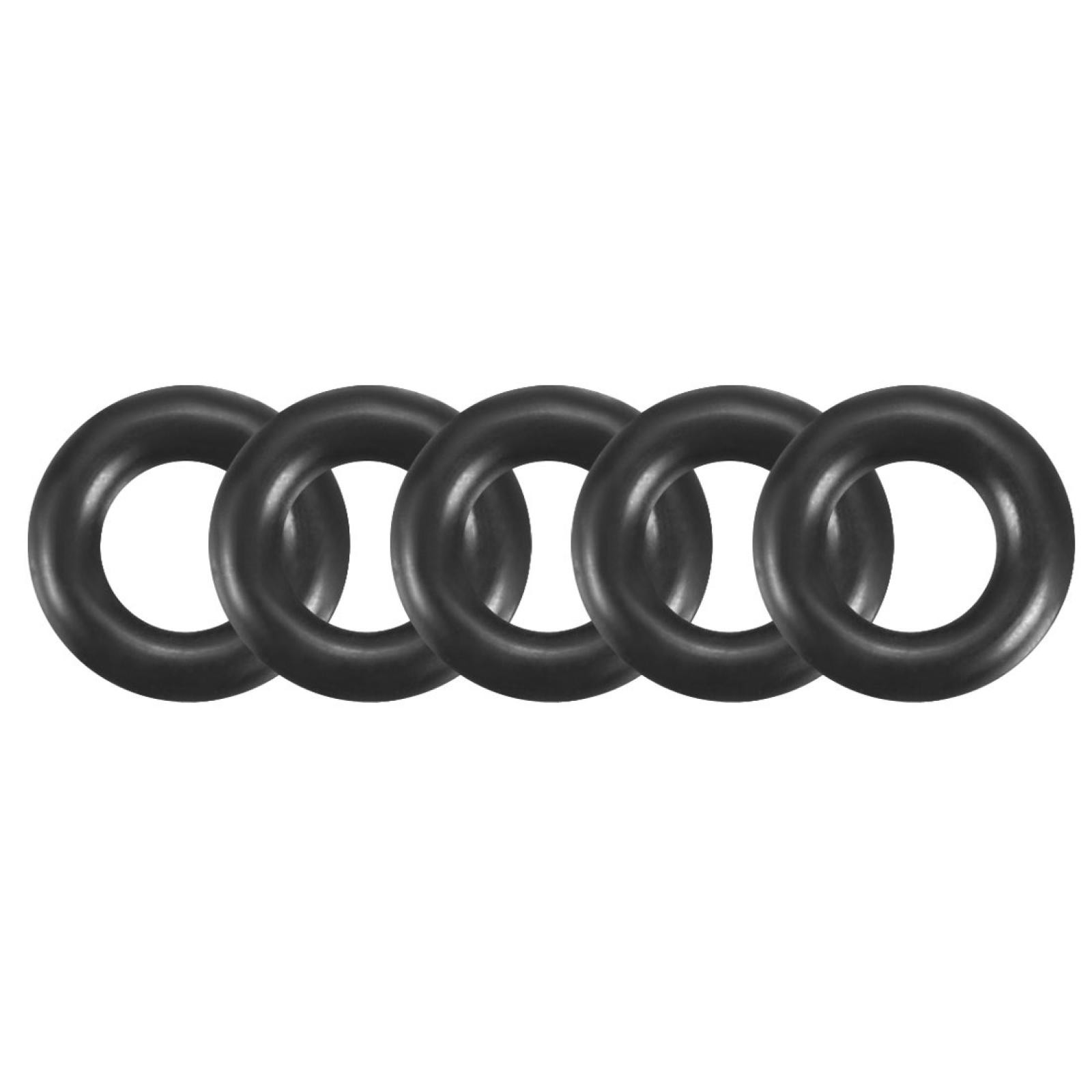 100Pcs Black 5mm x 1.2mm Nitrile Rubber O Ring NBR Oil Sealing Grommets