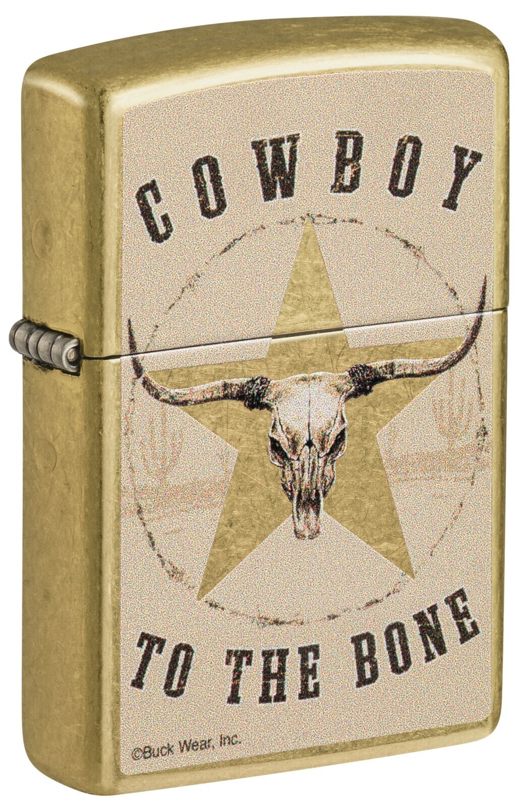 Zippo Buck Wear Reg Street Brass 48937