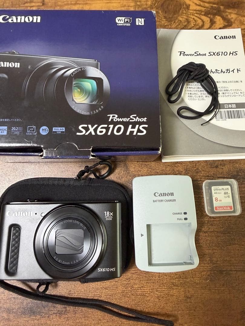 Canon PowerShot SX610 HS Black Compact Digital Camera Tested Working Japan