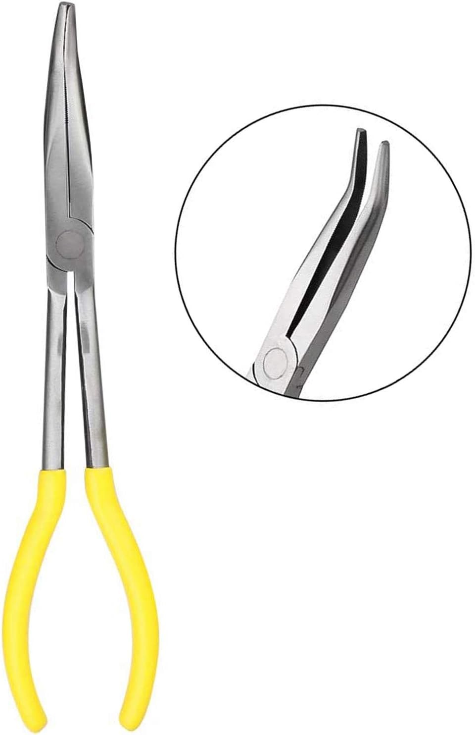 11 Inch Long Reach Nose Pliers | Designed for Mechanics, 11 Inch, Yellow