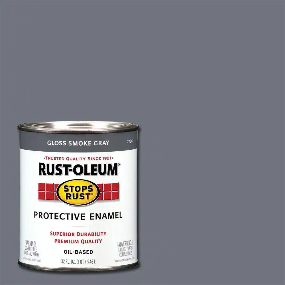 1 Qt. Protective Enamel Gloss Smoke Gray Interior/Exterior Paint