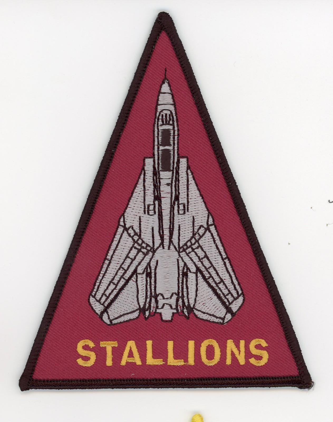 PATCH USN F-14 TOMCAT TRIANGLE VF-302 STALLIONS IRON ON PARCHE