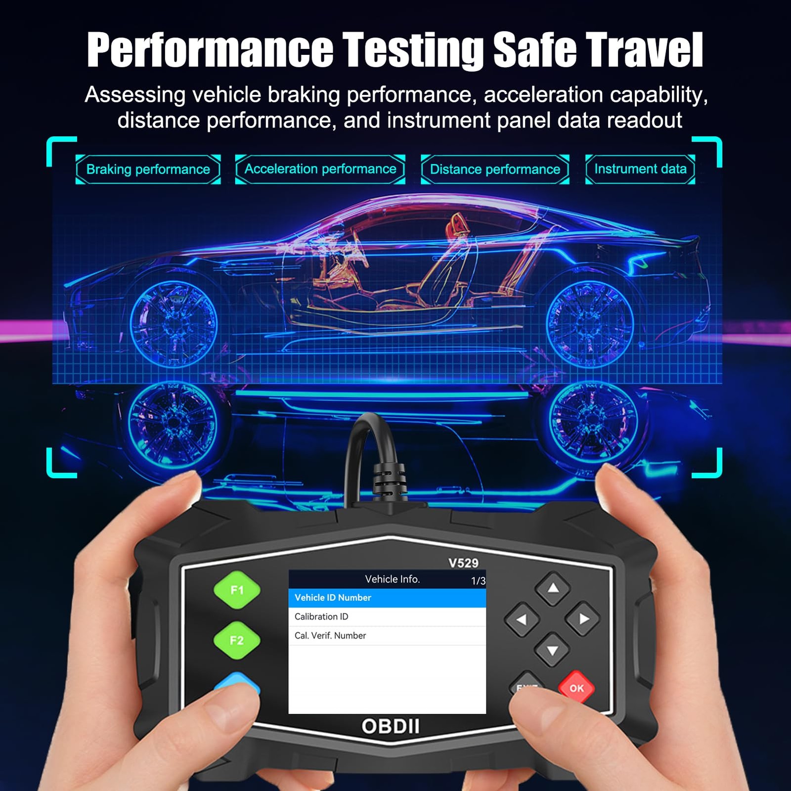 VECOONEEN OBD2 Scanner Diagnostic Code Reader,Automotive 1Pack, OBDIIBlack
