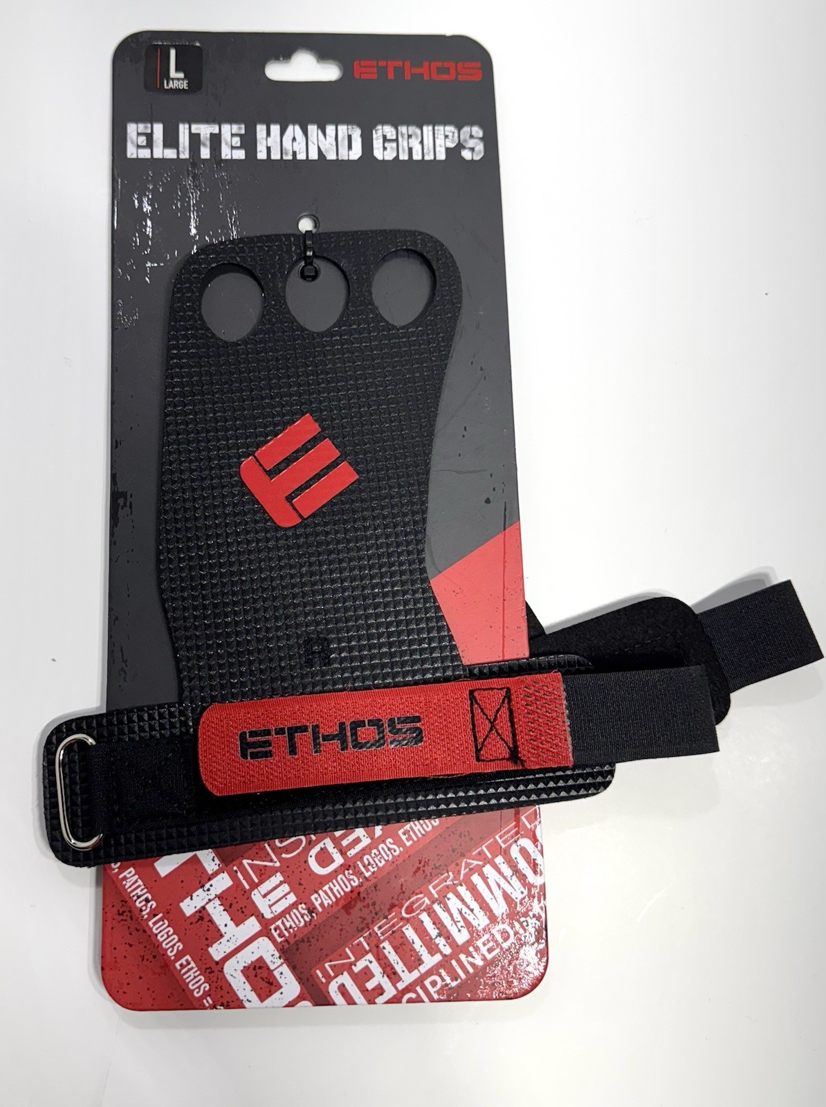 ETHOS Lifting Grips (L) - Premium Palm Grips for Weightlifting And Gym Training