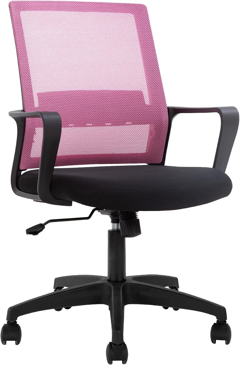 Versatile Pink Task Chair with Lumbar Support - Perfect for Home or Office