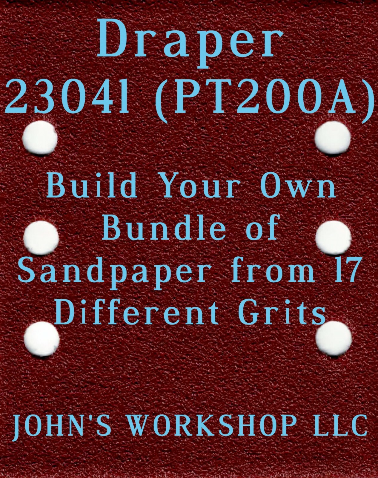 Build Your Own Bundle Draper 23041 (PT200A) 1/4 Sheet No-Slip Sandpaper 17 Grits
