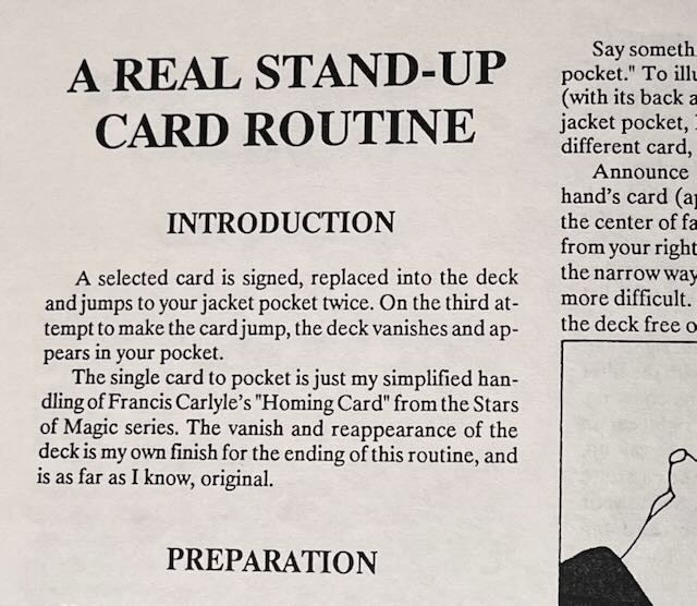 Mac King’s First Lecture Notes 1993 Rare Comedy Magic Lecture Booklet