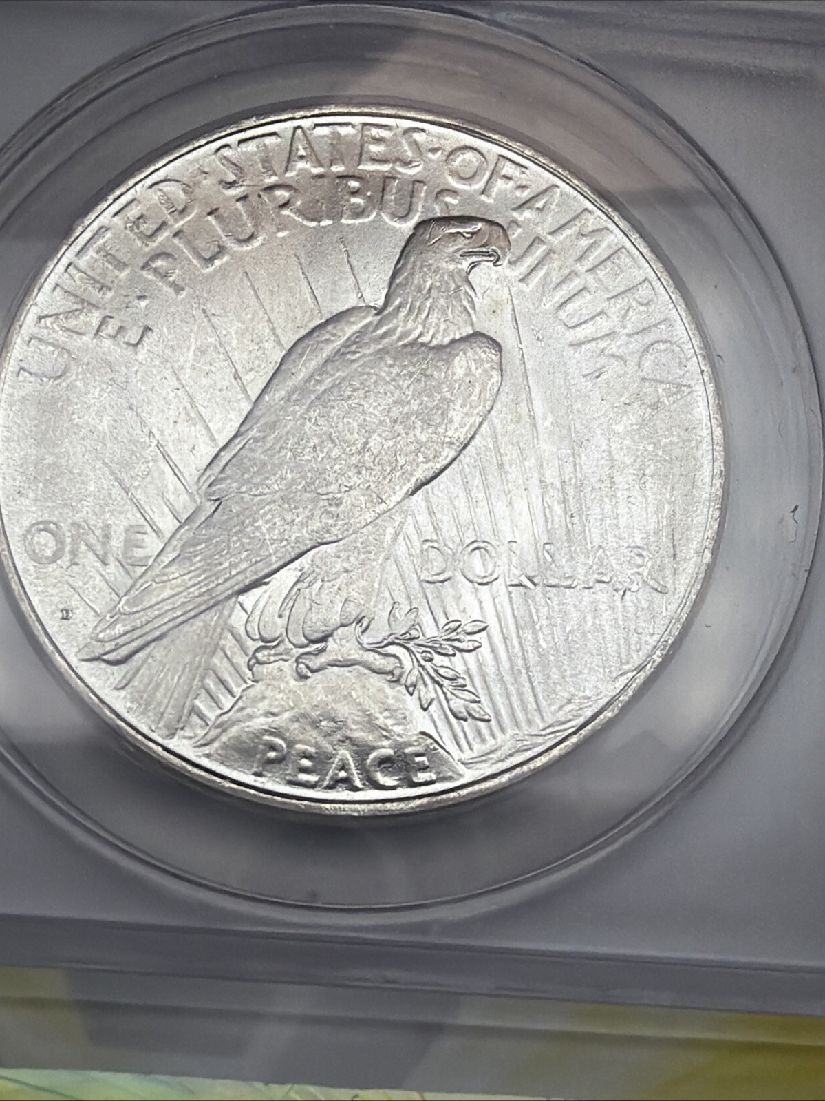 1922 D PEACE DOLLAR ANACS MS63 -VAM 2 90% Silver
