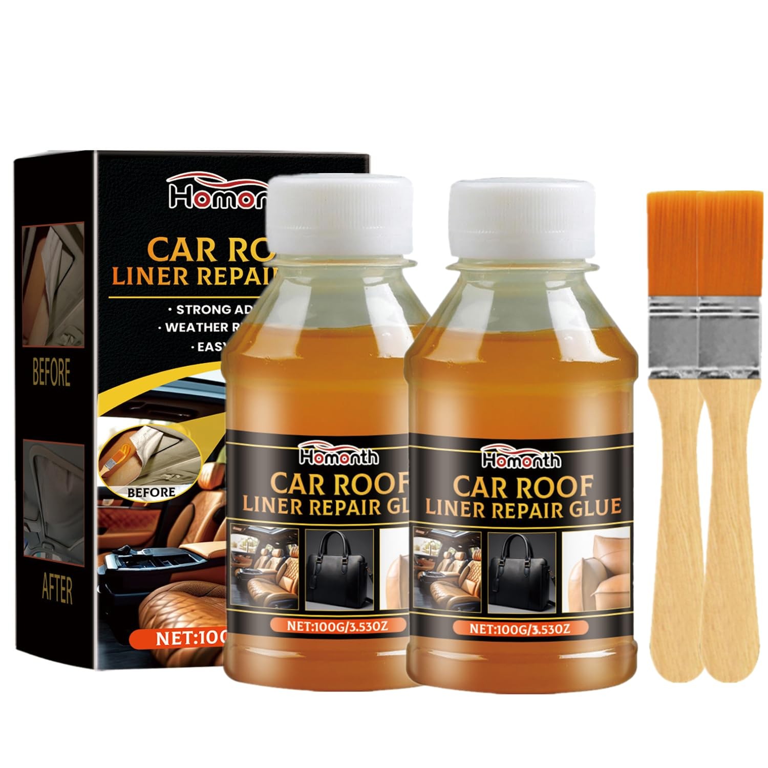 YAMVXIC 200 ML Headliner Repair Glue, Car Roof Liner Quick Clear