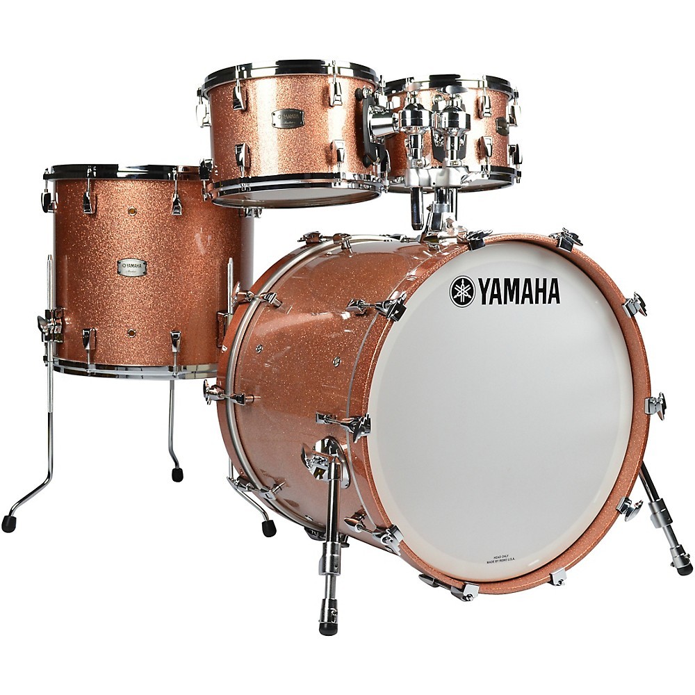 Yamaha Absolute Hybrid Maple 4-Piece Shell Pack w/22" Bass Pink Champagne Sparkl