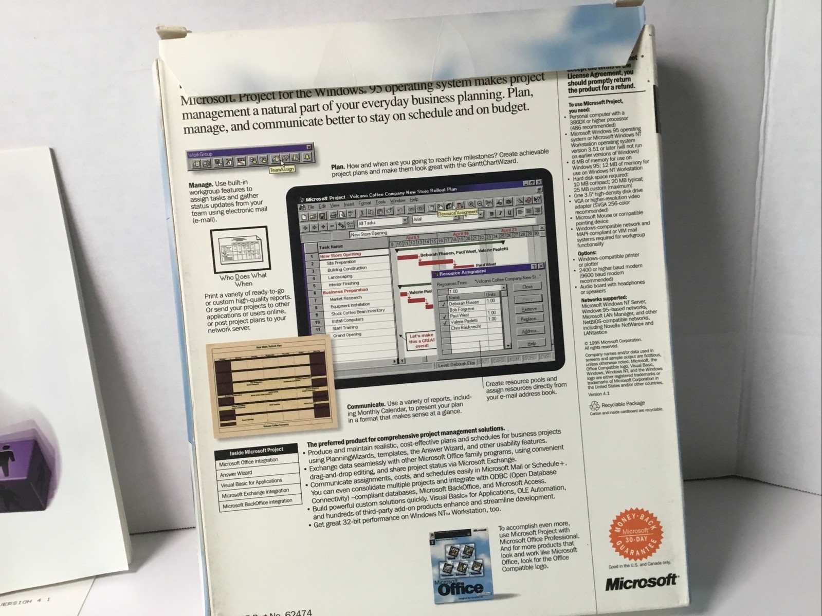 Microsoft Project Designed For Windows Promotional Sample.