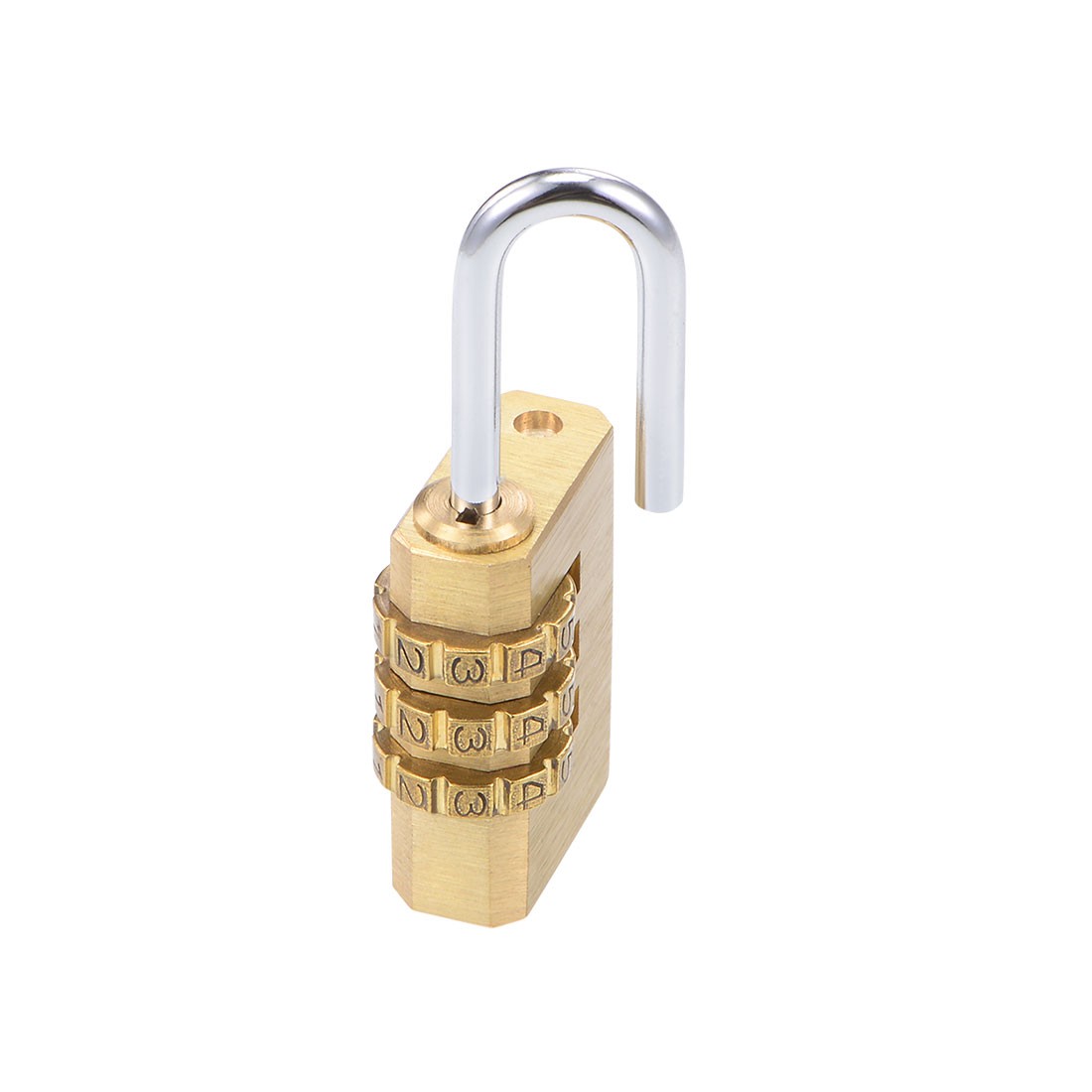 3 Digit Combination Padlock Brass Locks 3mm Shackle Diameter
