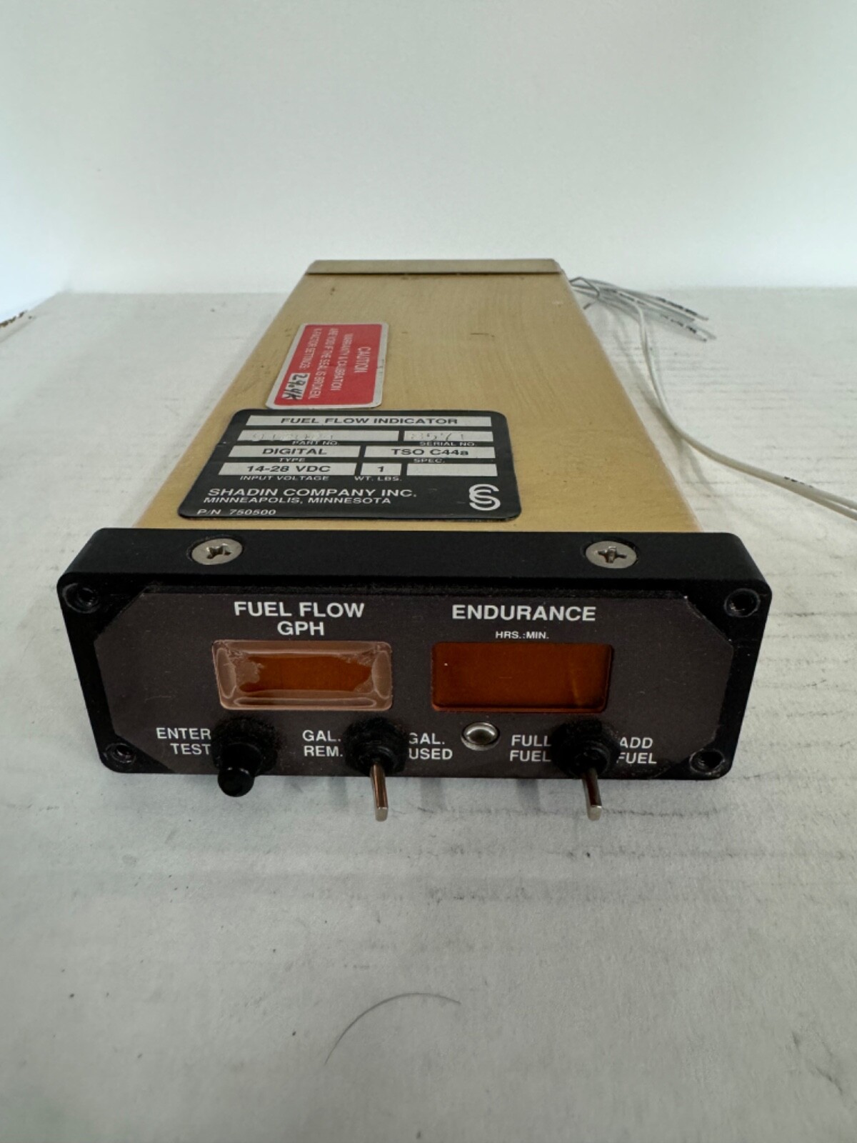 Shadin Company Inc. 912021 Fuel Flow Indicator