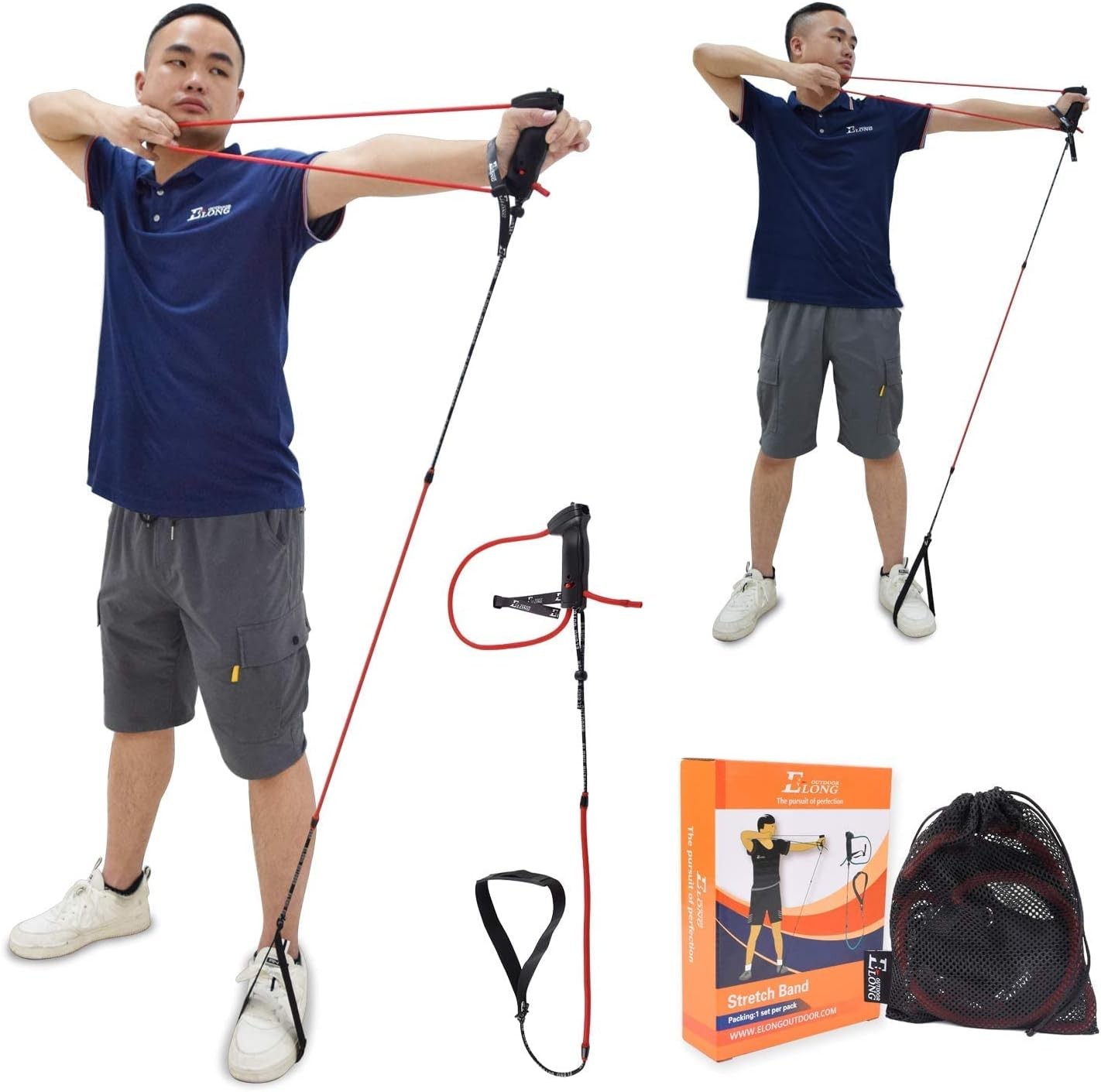 Elong Archery Bow Trainer Draw Training Aid Device Strength Stretch Yellow