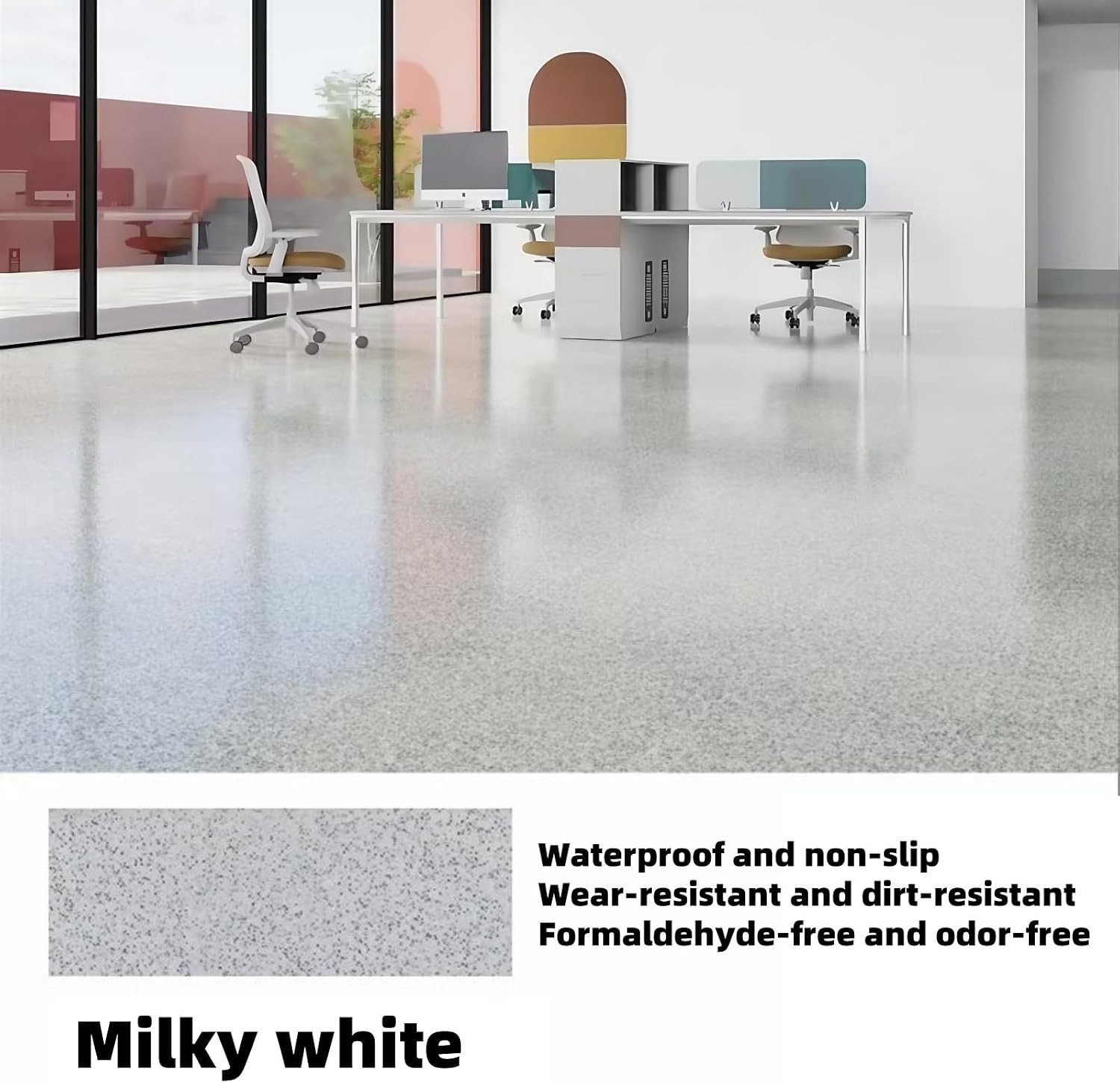 Epoxy Colored Sand Floor Paint – High Gloss Marble Effect, Stain Resistant 35 OZ