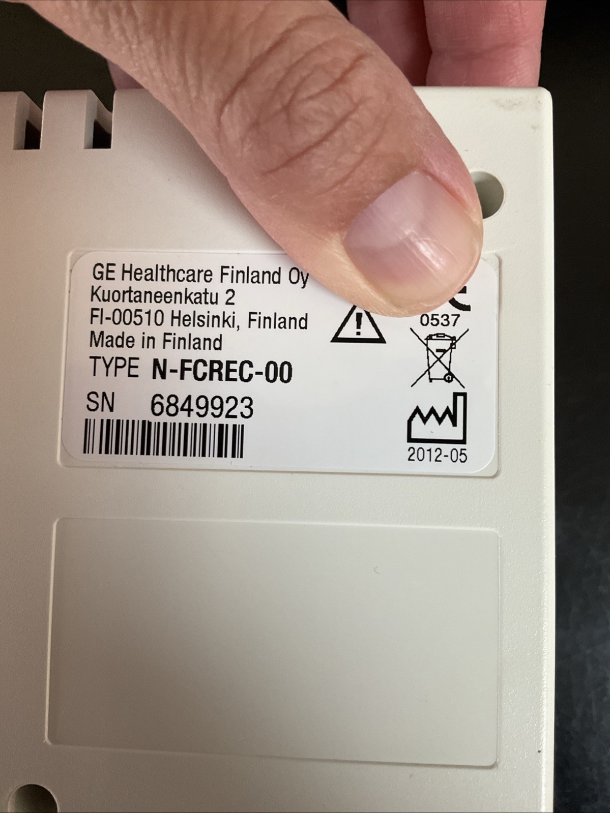 GE N-FCREC-00 Recorder Gas Module