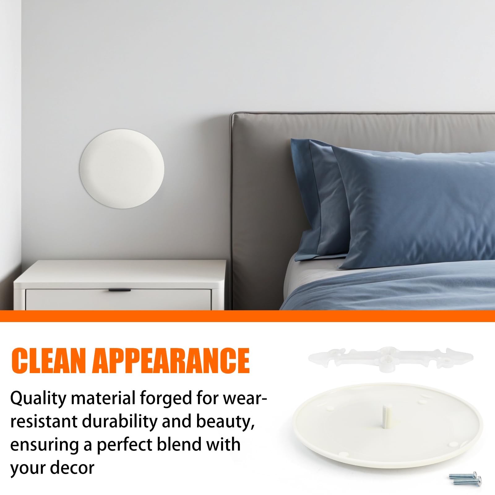 CP3540 Ceiling Cover Plate, Round Electrical Box Cover - 5 Pcs