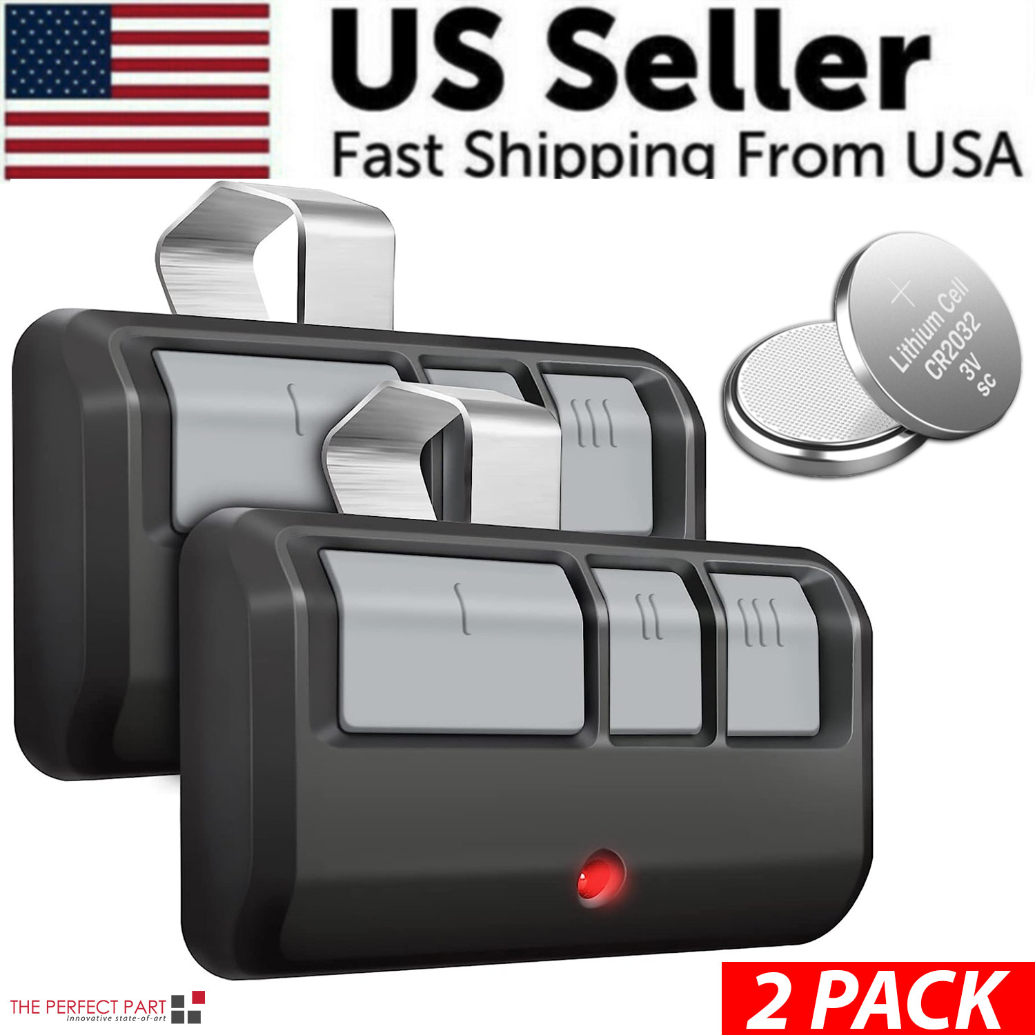 Garage Door Opener Remote Control 893LM 953EV-P2 Learn Button Visor Replacement