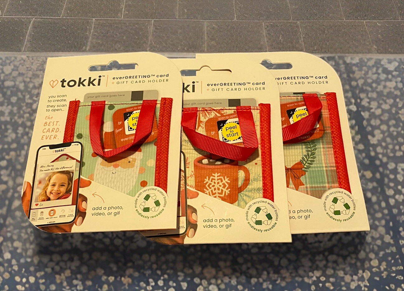 Set of three Gift Card Holder mini digital evergreen gift Card holder. New