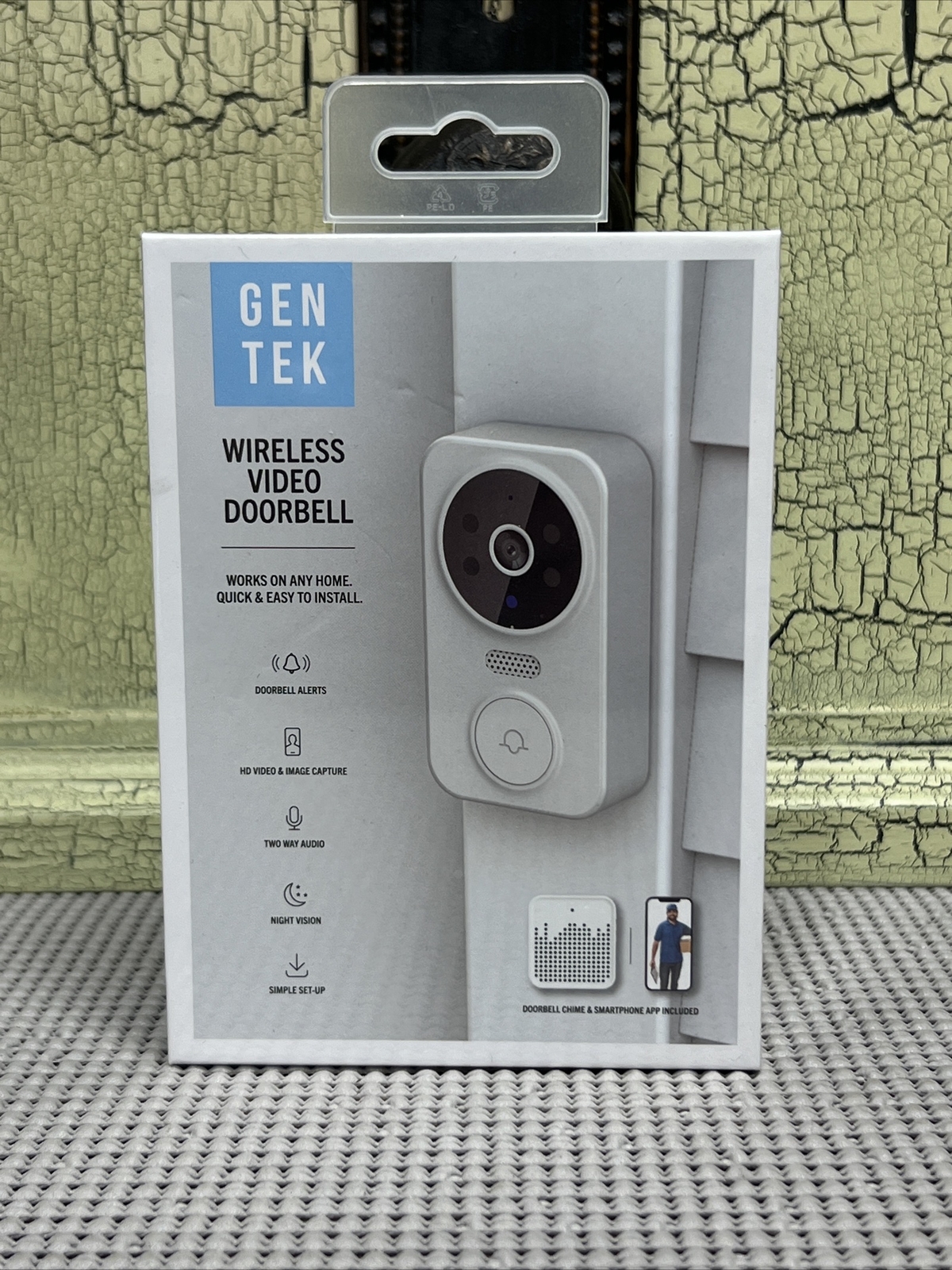 Gentek Wireless Video Doorbell Night Vision Doorbell Chime/Alerts Two Way Audio