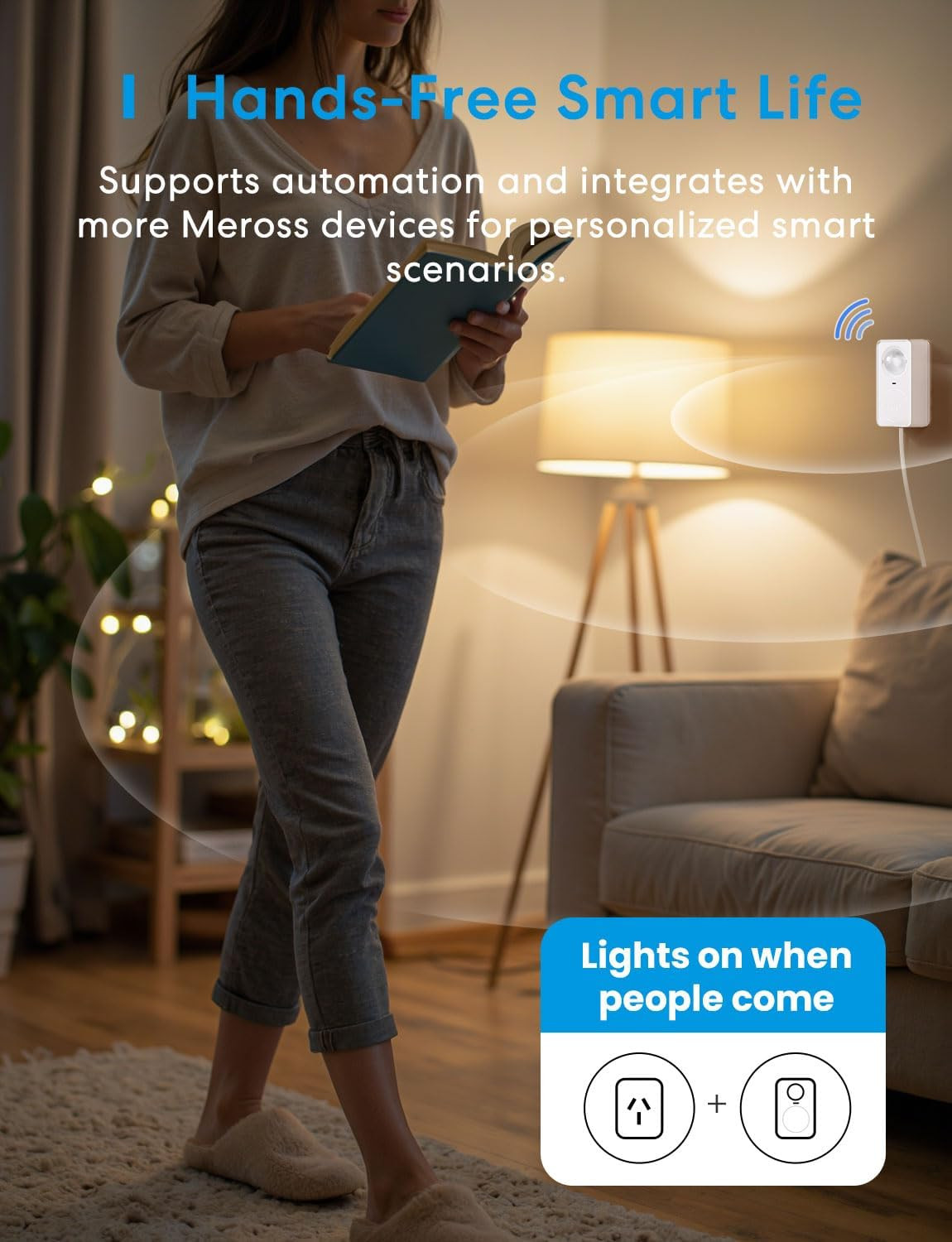 Mini Smart Plug with Energy Monitor, 10A Wifi Outlet Socket Support Voice & App