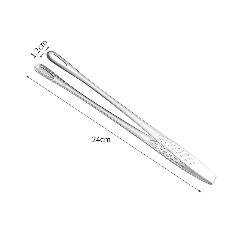 Stainless Steel Food Tongs Long Handle Non-Slip BBQ Tongs Steak Tongs Clamp Tool