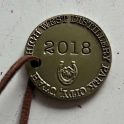 High West Distillery Peek City Utah Liquor Replica Coin Medallion Barrel Select