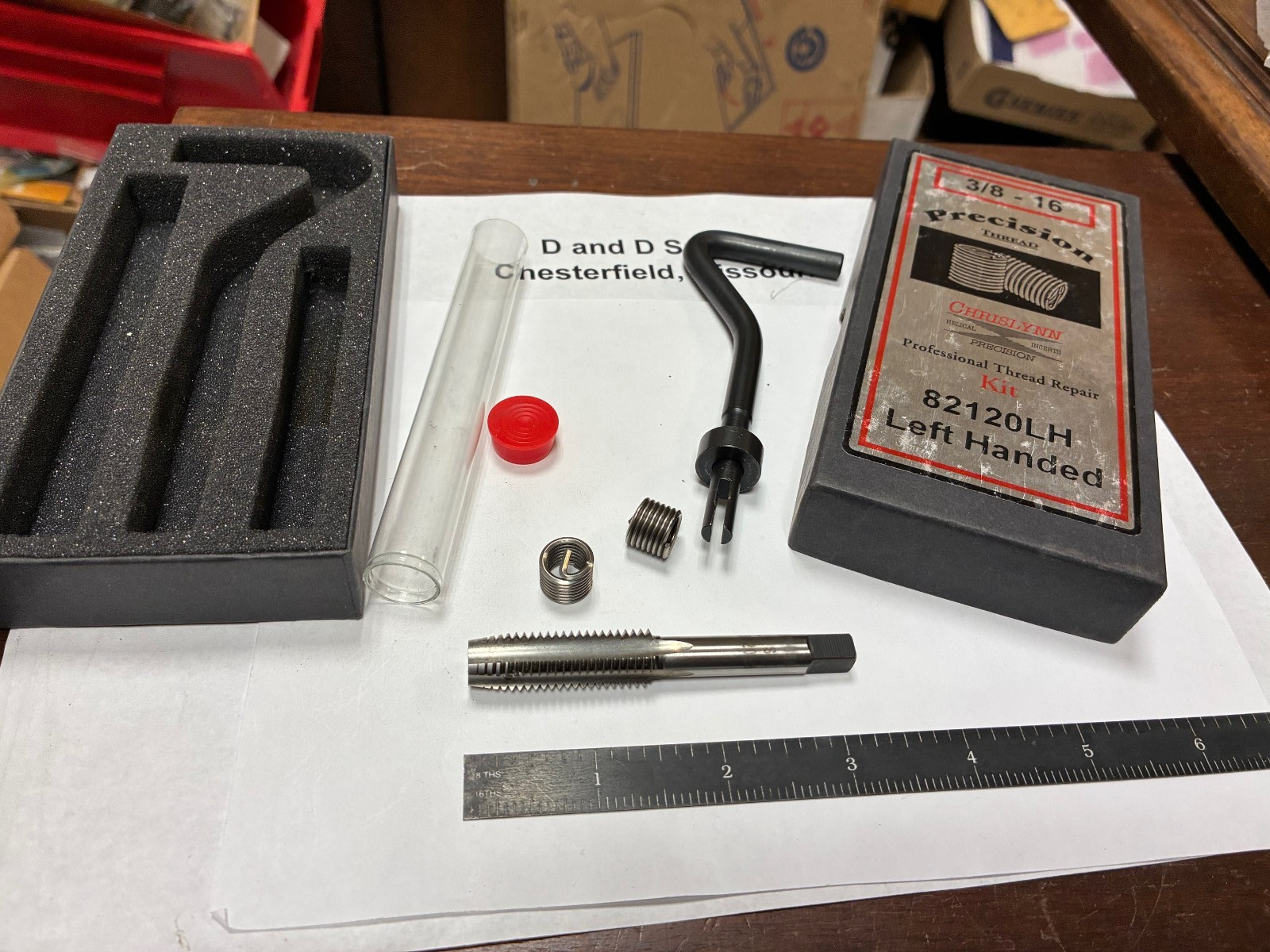 PRECISION 82120LH, 3/8"-16, LEFT HAND, Thread Repair Kit, CHRISLYNN, Incomplete