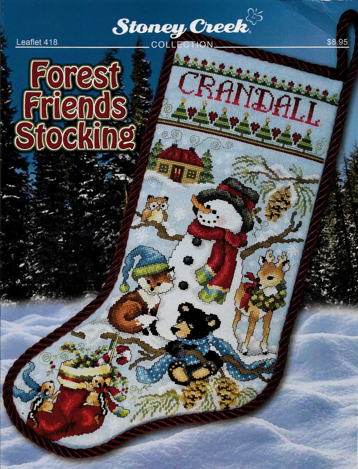 Forest Friends Stocking LFT418 by Stoney Creek cross stitch pattern