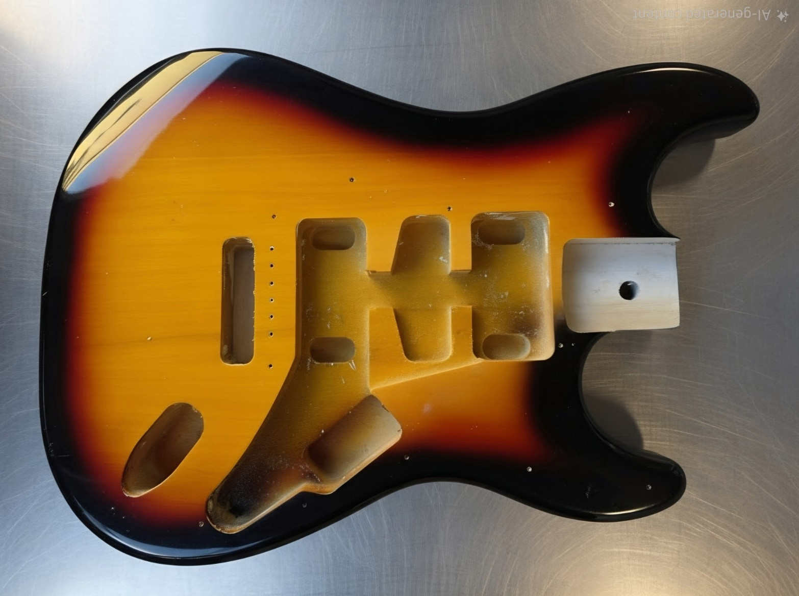 Sunburst Solid Alder Body Electric Guitar Body Replacement Sunburst