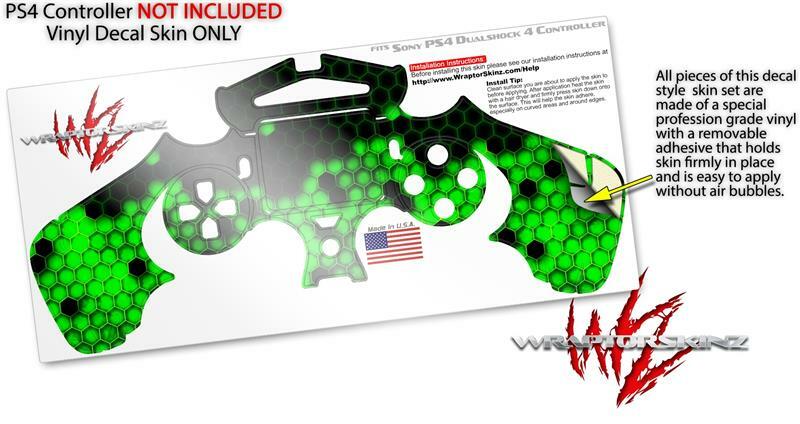 Skin for Playstation 4 Sony PS4 Controller HEX Green