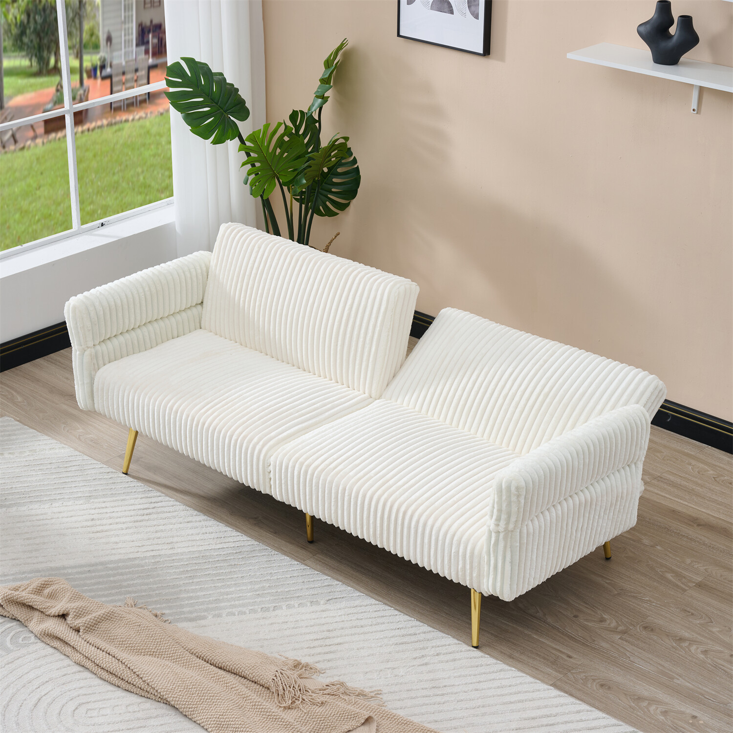 79'' Convertible Sleeper Sofa Bed Loveseat Sofa Couch Folding Futon Sofa Bed