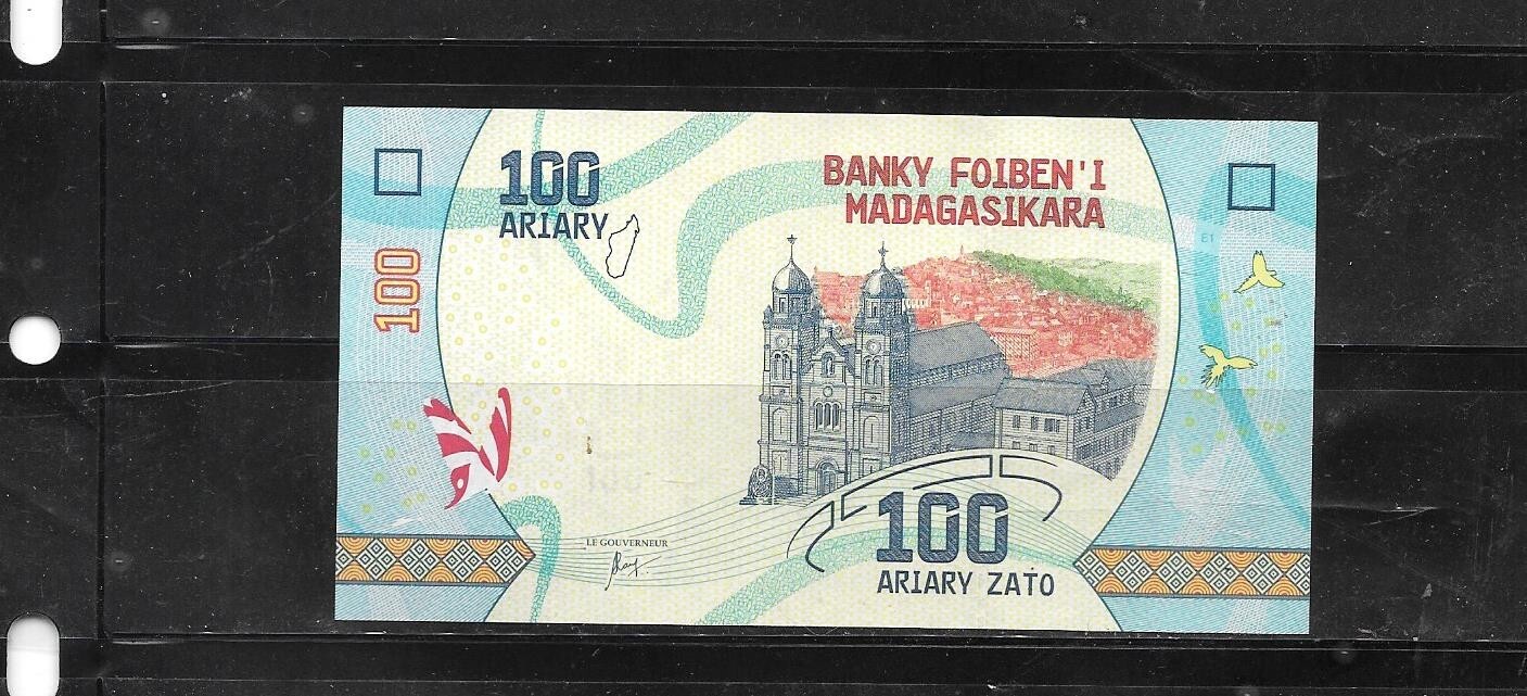 MADAGASCAR #97 2017 100 ARIARY UNCIRCULATED BANKNOTE PAPER MONEY CURRENCY NOTE