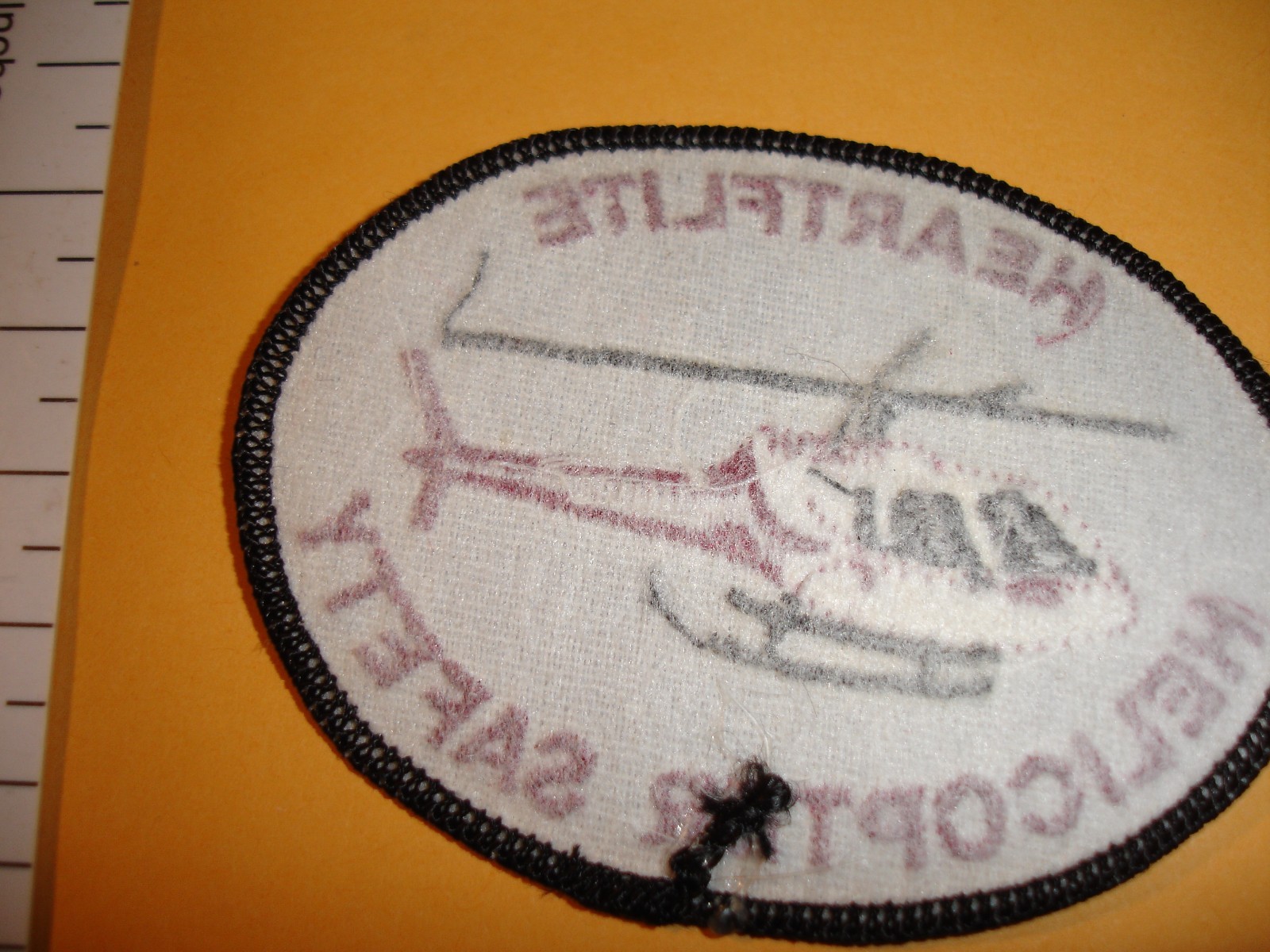 Vintage Fire Fighter Patch Heartflite Helicopter Safety