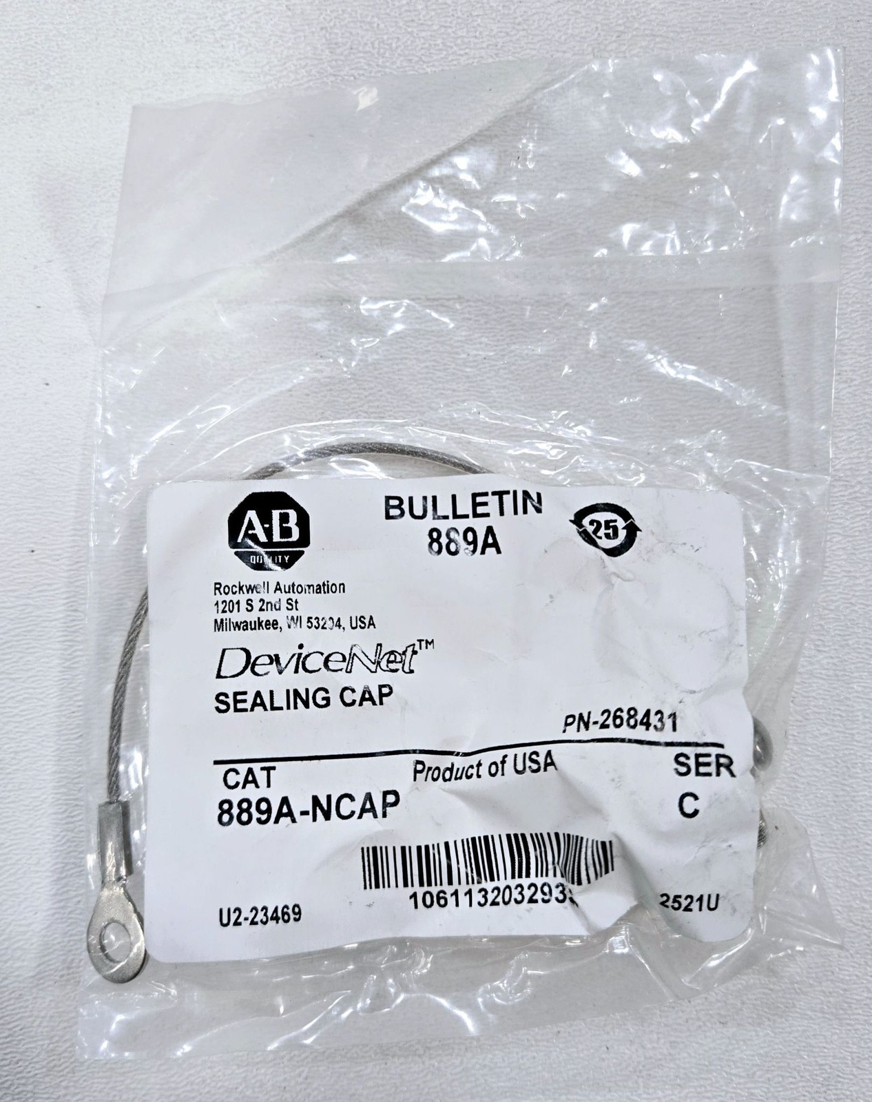 ALLEN BRADLEY 889A-NCAP ALUMINUM SEALING CAP NEW