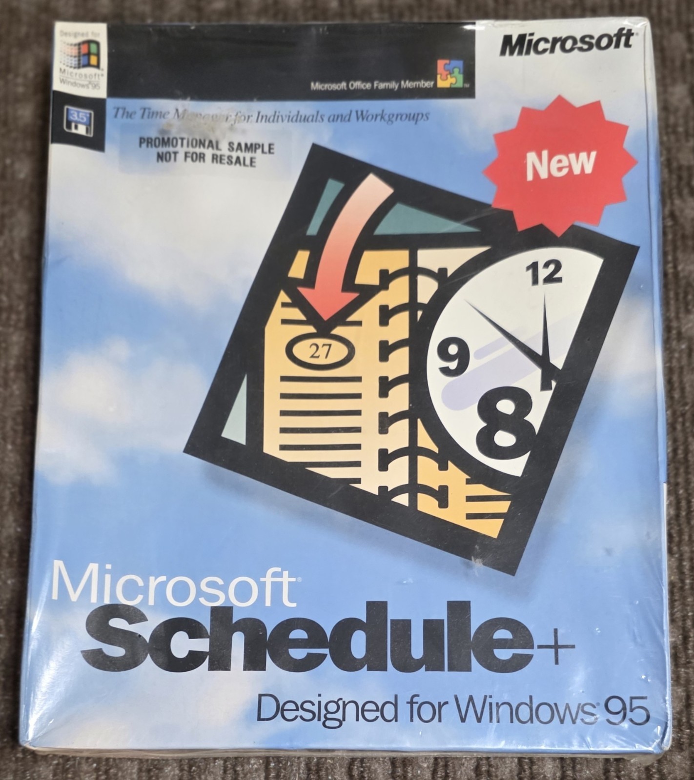 Microsoft Schedule + Plus ~ Designed For Windows 95 ~ New Sealed 3.5 Inch Floppy
