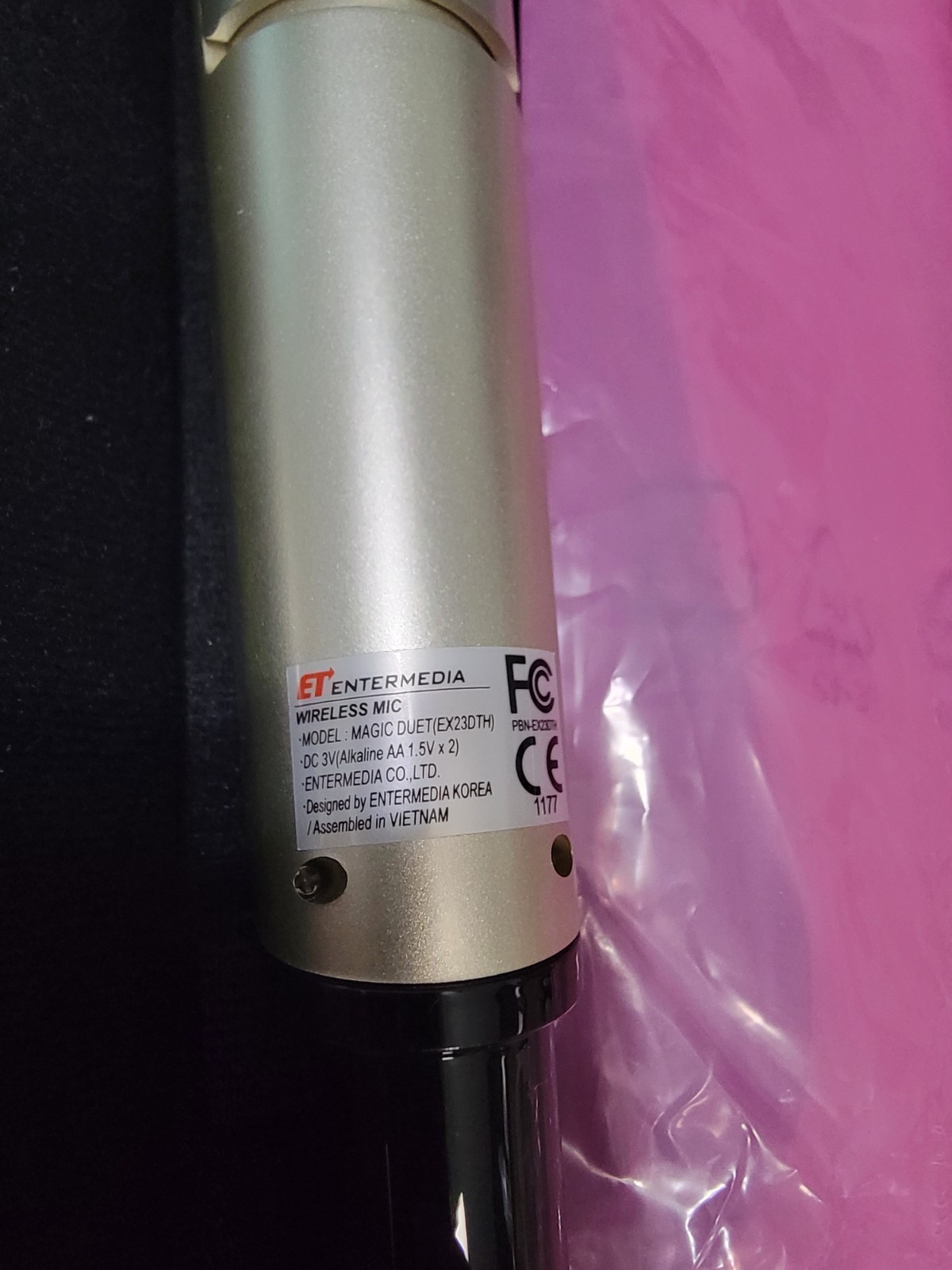 2 Magic Sing EX23DTH Microphone Karaoke on stage wireless mint Entermedia