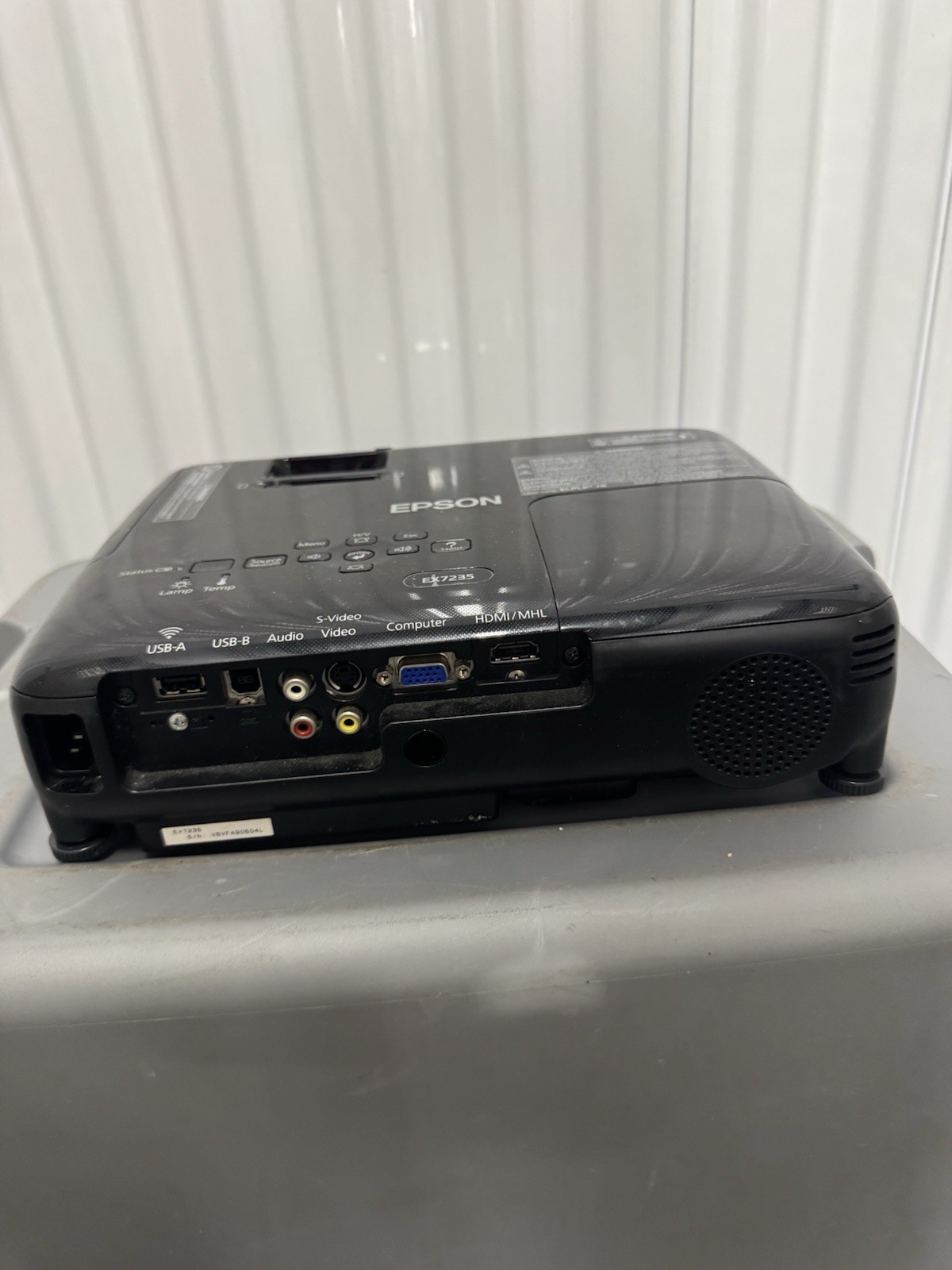 Epson LCD Projector EX7235 H654A Untested SKU:C