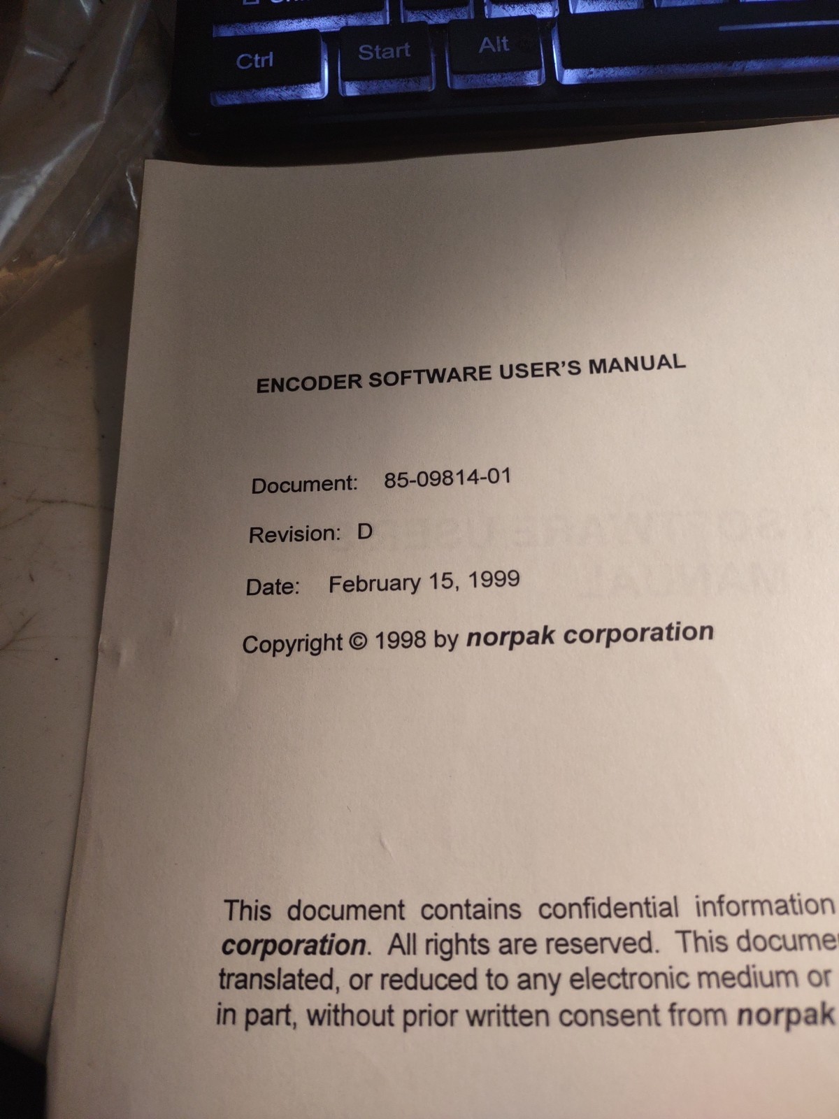 Norpak Encoder Software user's Manual 134 pages