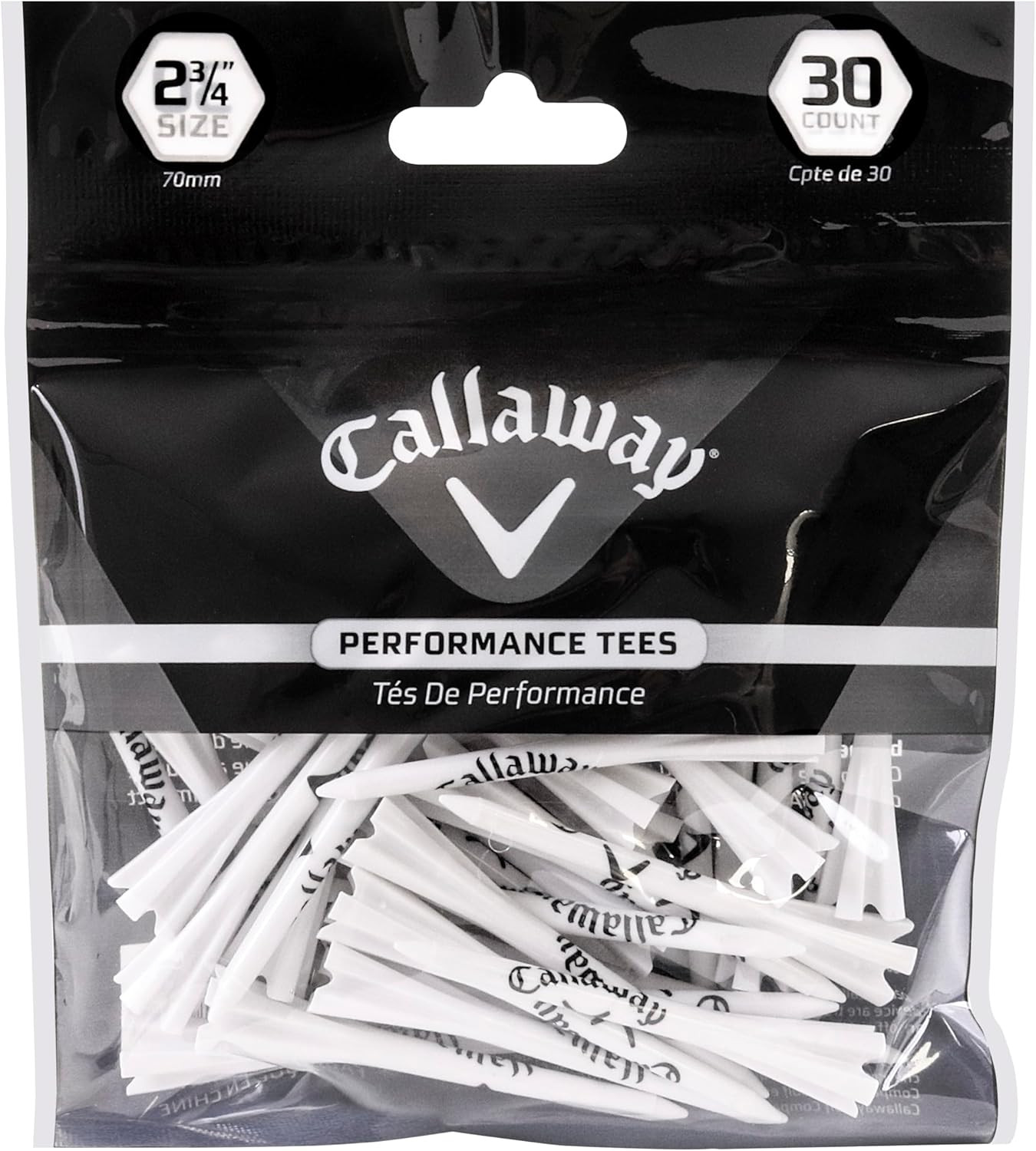 Performance Plastic Golf Tees (30 Pack) - 2.75 Inch