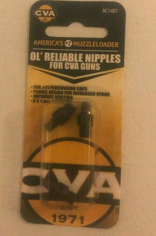 NEW CVA Ol'Reliable  NIPPLES 3PK FOR RIFLE OR PISTOL PART NUMBER: CVA1481