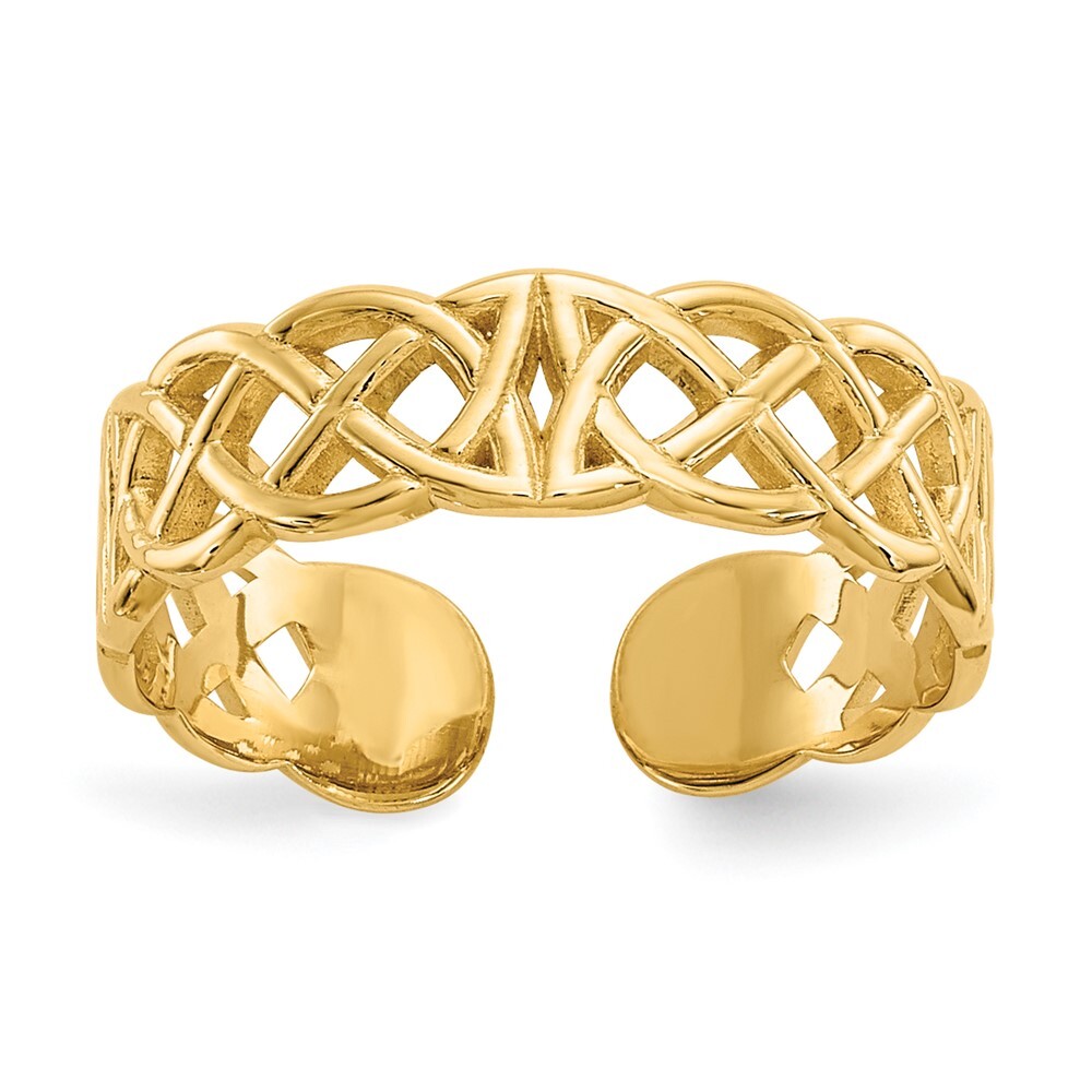 10k Yellow Gold Celtic Toe Ring Gift for Mother