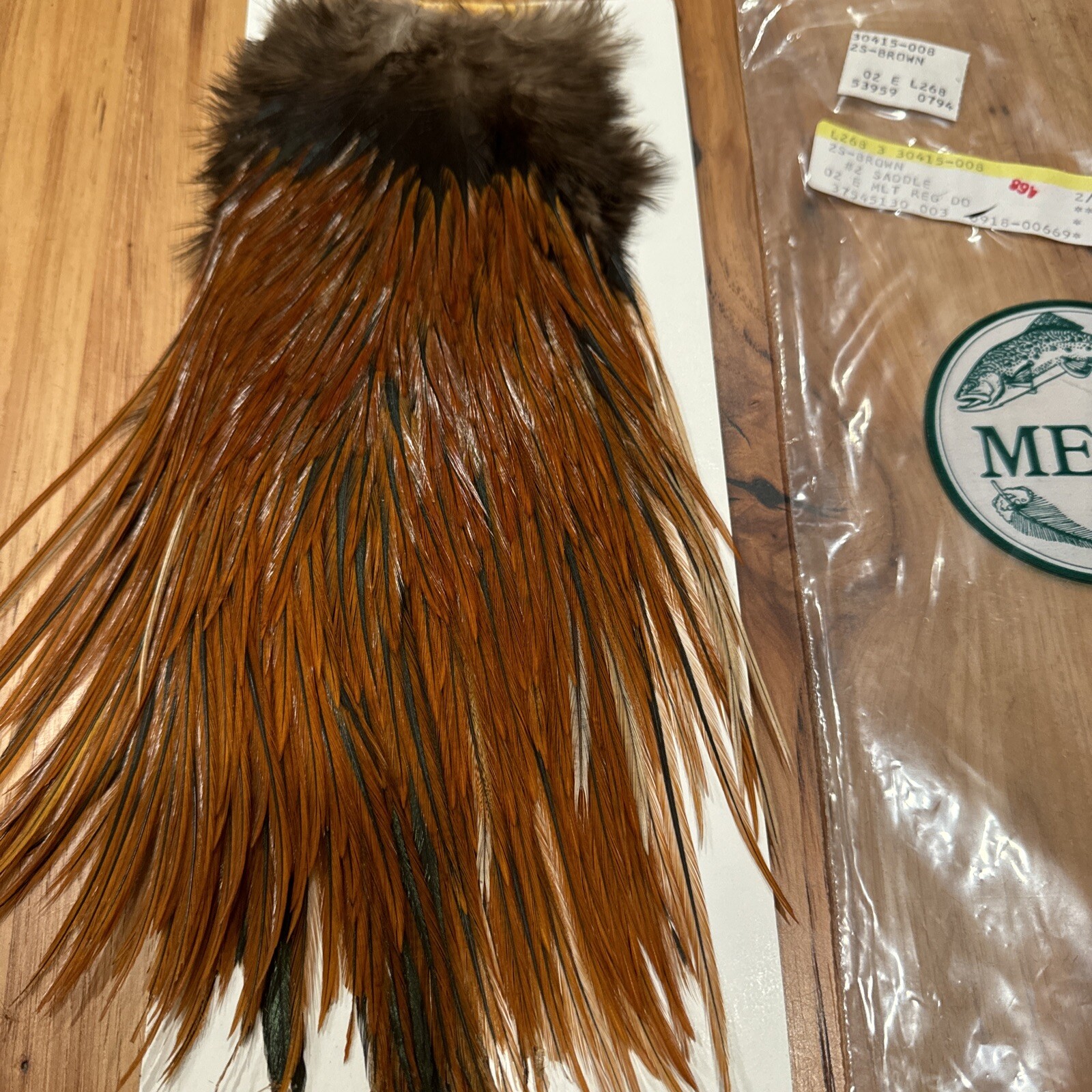 Vintage Metz #2 Brown SaddleHackle. Nice Spade Hackle