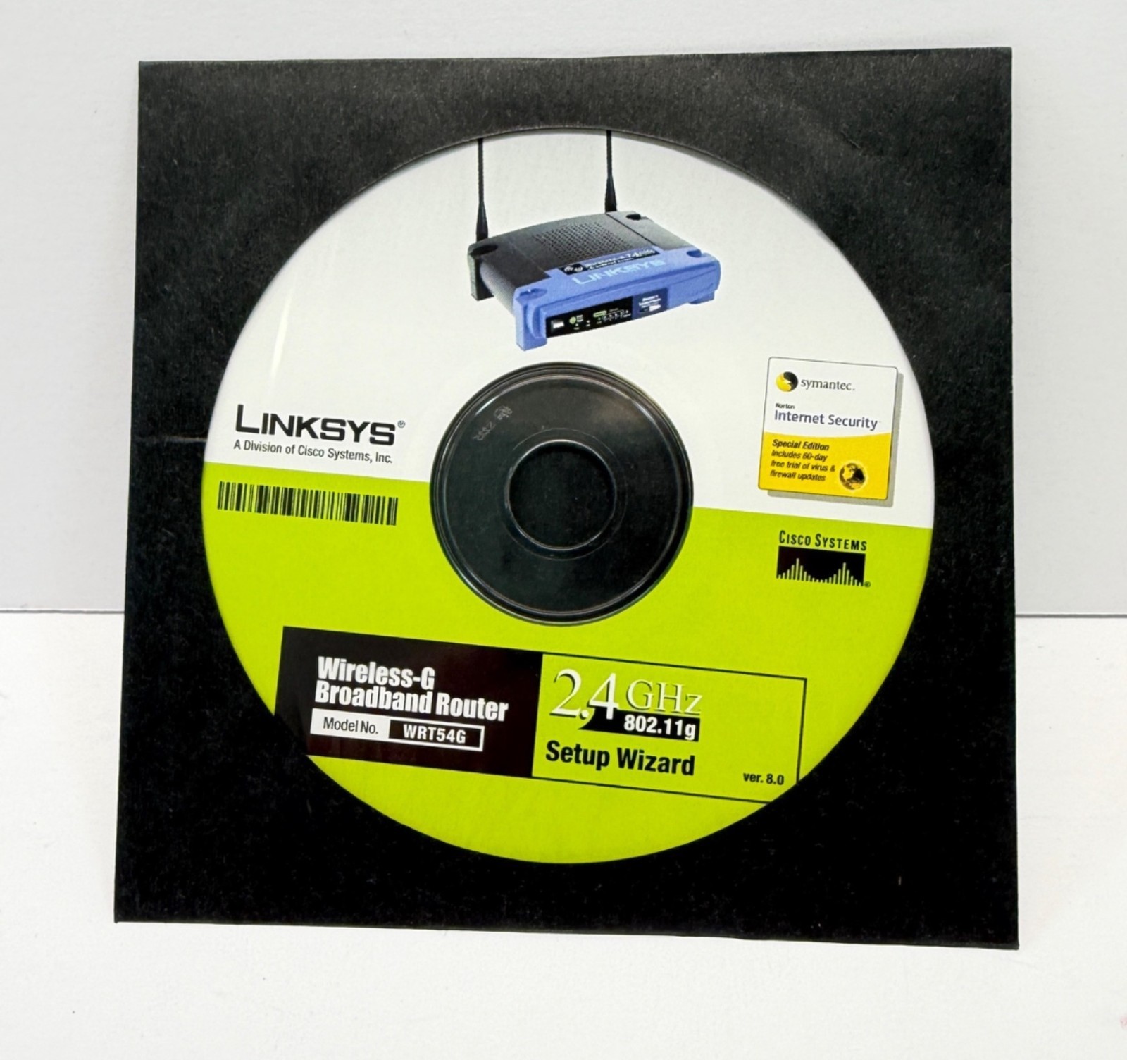 Linksys Wireless-G Broadband Router WRT54G Setup CD ONLY V8.0 Cisco Systems