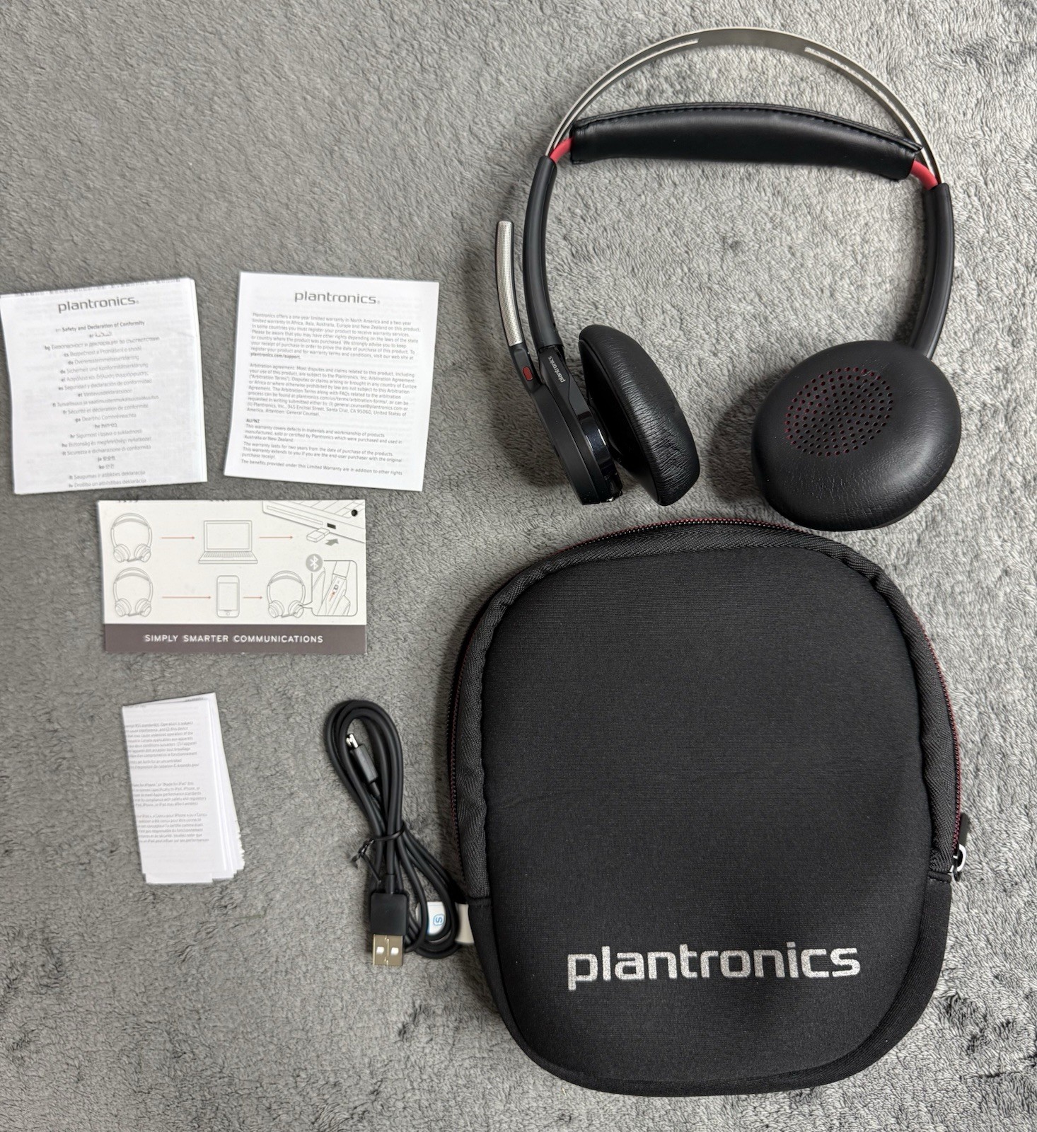 Plantronics Voyager Focus UC B825 Headset Headset Only With Case No Dongle